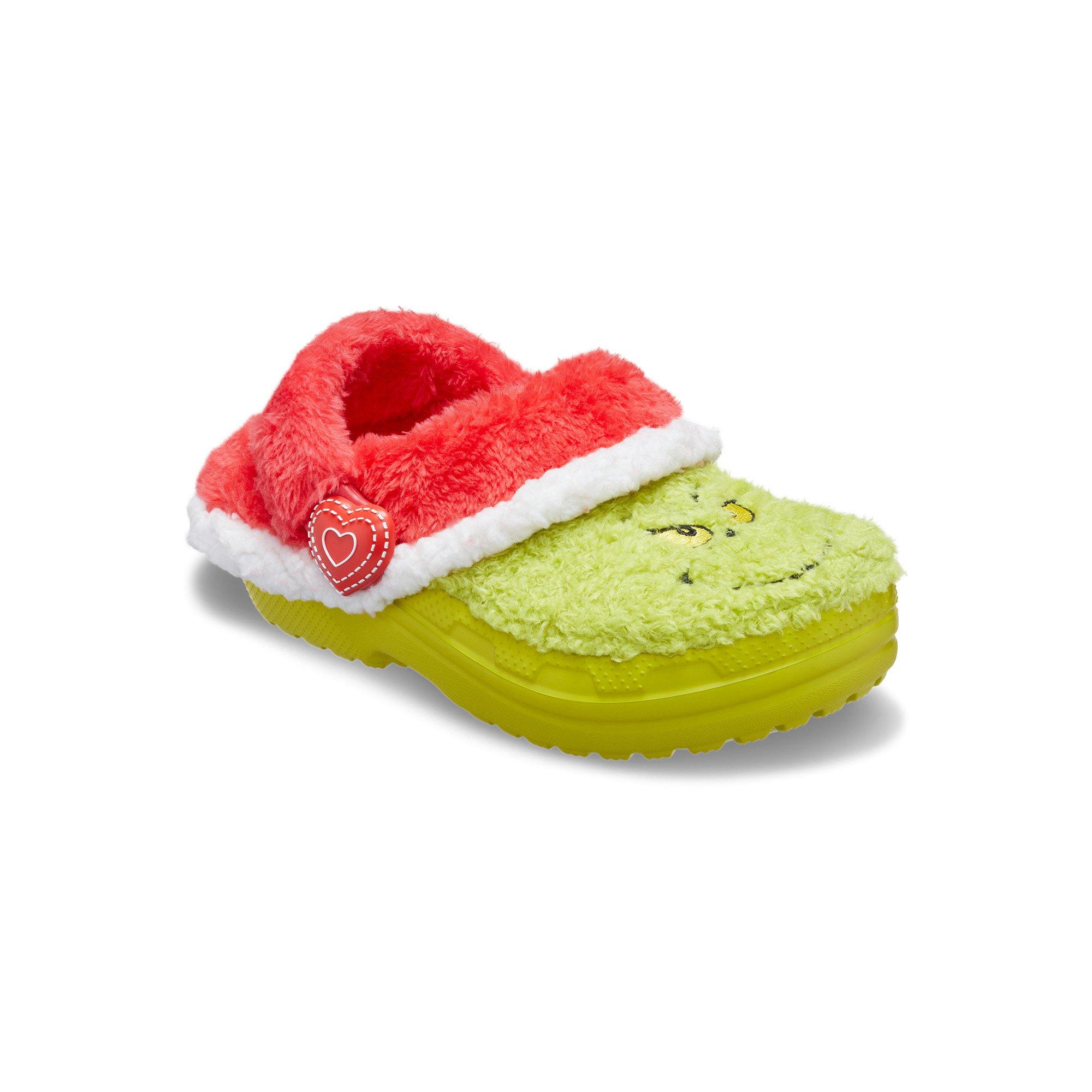 Crocs Classic Lined Grade School Kids' "The Grinch" Clog