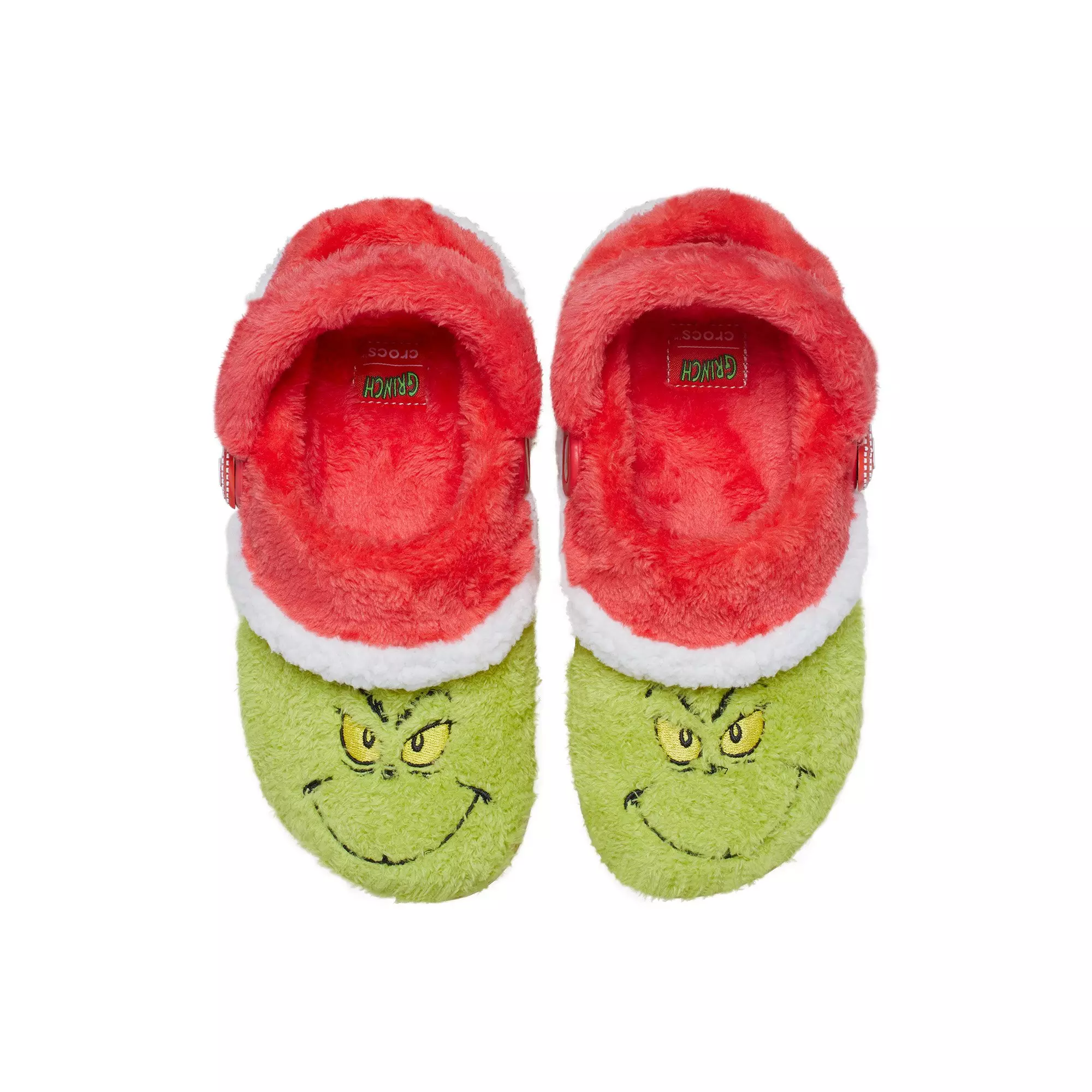 Crocs Classic Lined "The Grinch" Grade School Kids' Clog - GREEN/RED