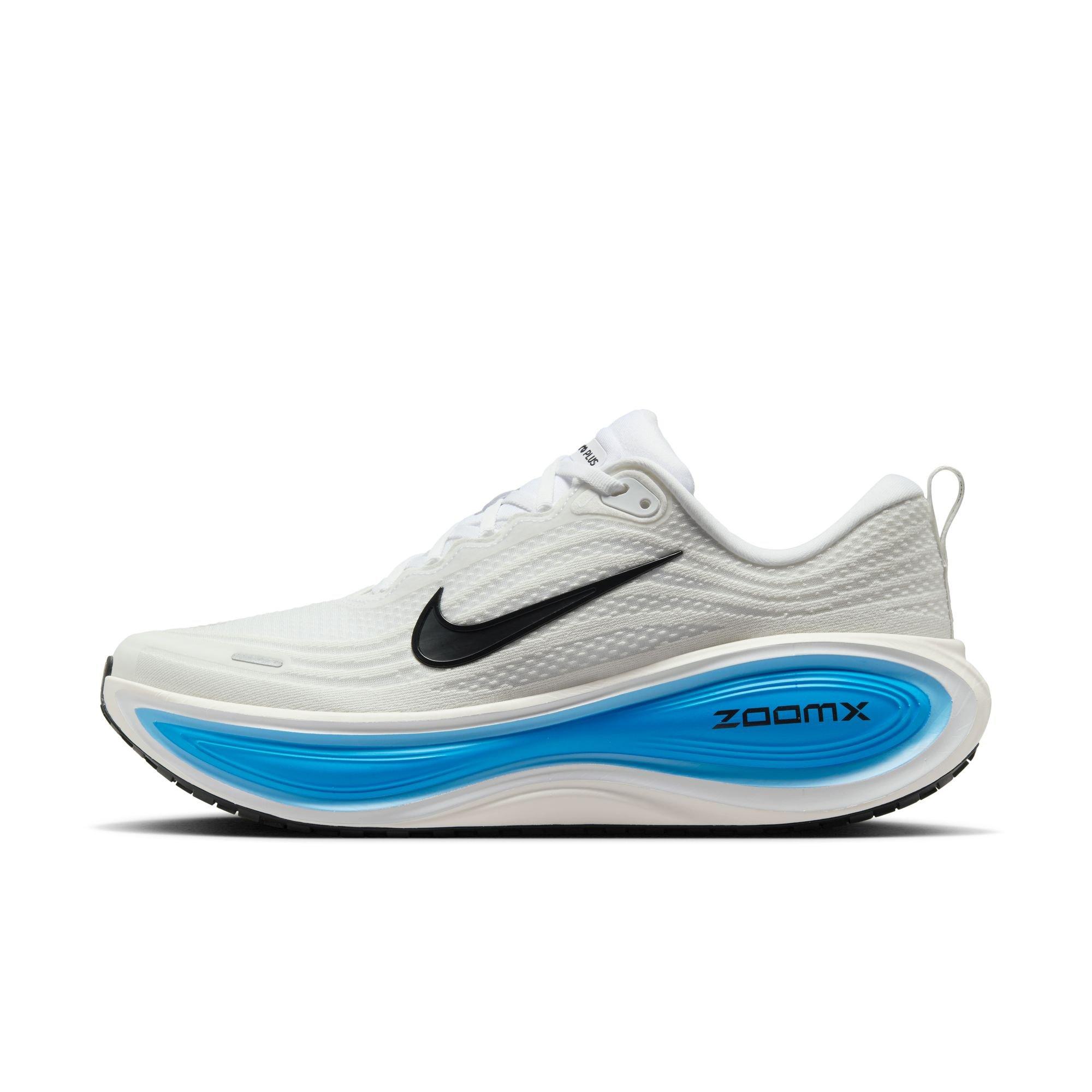 Nike Vomero Plus "White/Black/Blue Hero/Hydrogen Blue" Men's Road Running Shoe - WHITE/BLUE Thumbnail View 3