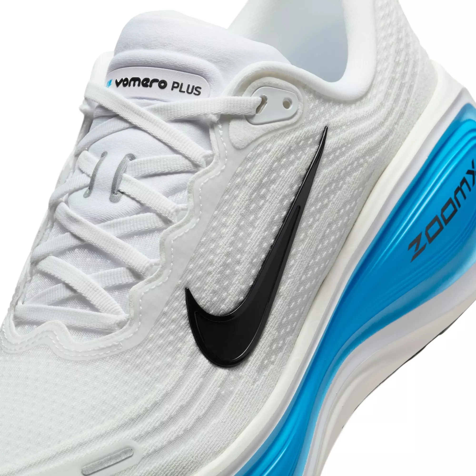 Nike Vomero Plus "White/Black/Blue Hero/Hydrogen Blue" Men's Road Running Shoe - WHITE/BLUE