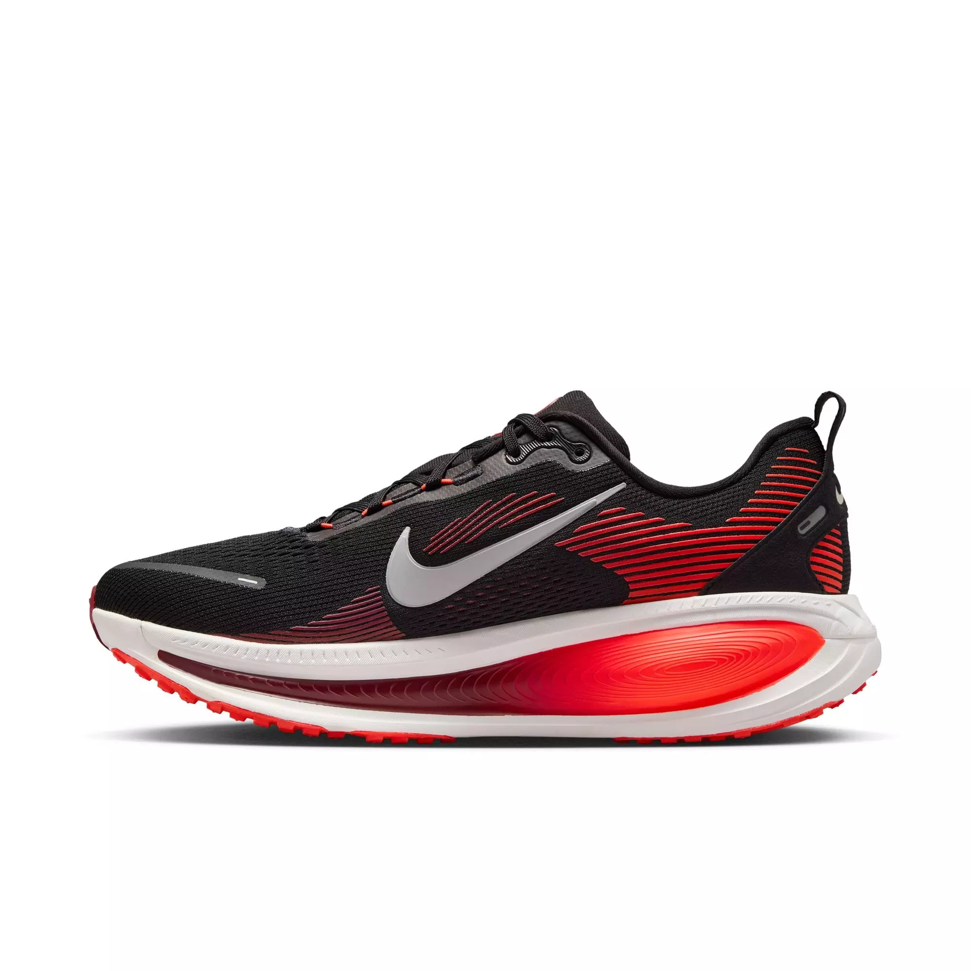 Nike Vomero 18 "Black/Metallic Silver/Bright Crimson" Men's Road Running Shoe - BLACK/WHITE/RED