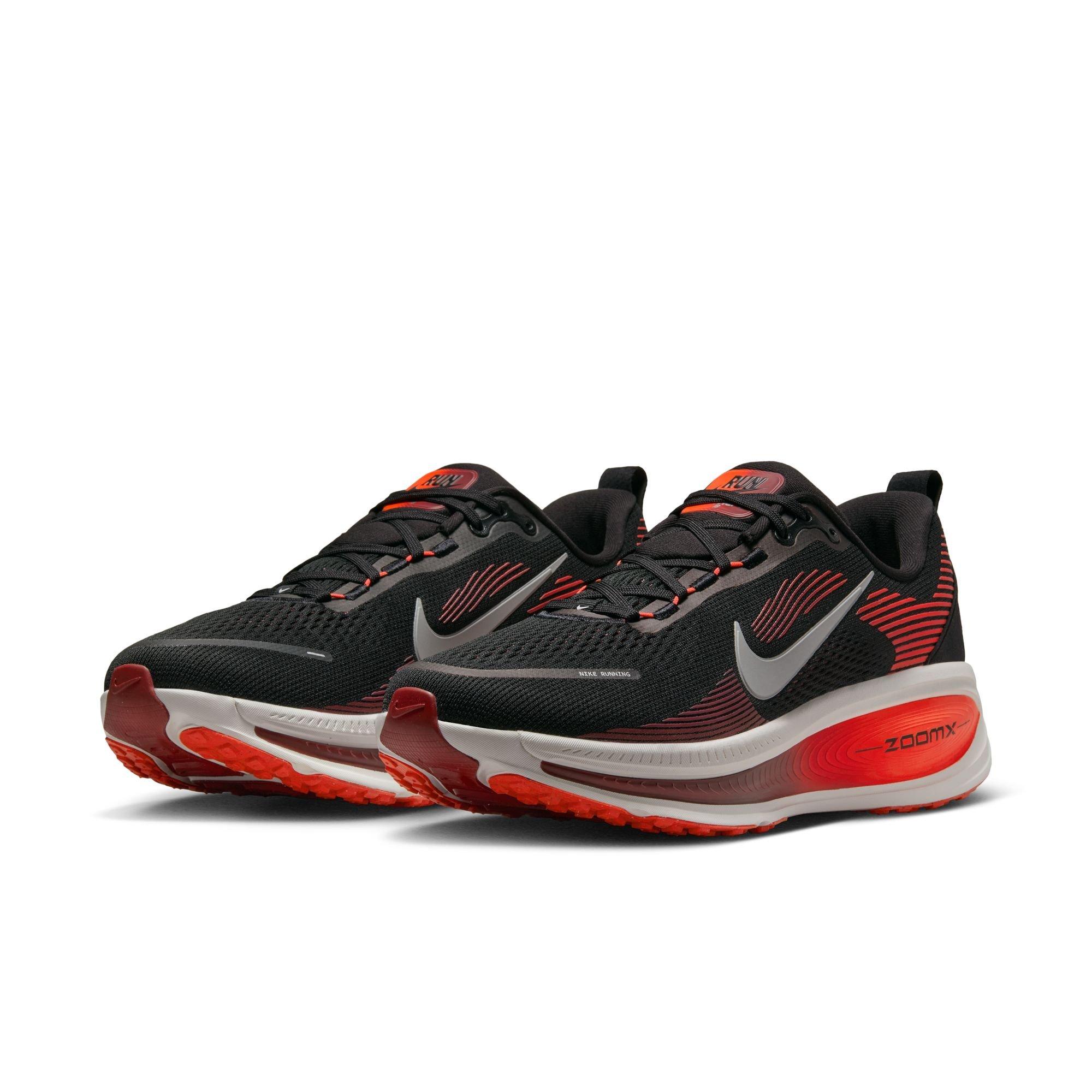 Nike Vomero 18 "Black/Metallic Silver/Bright Crimson" Men's Road Running Shoe - BLACK/WHITE/RED Thumbnail View 5