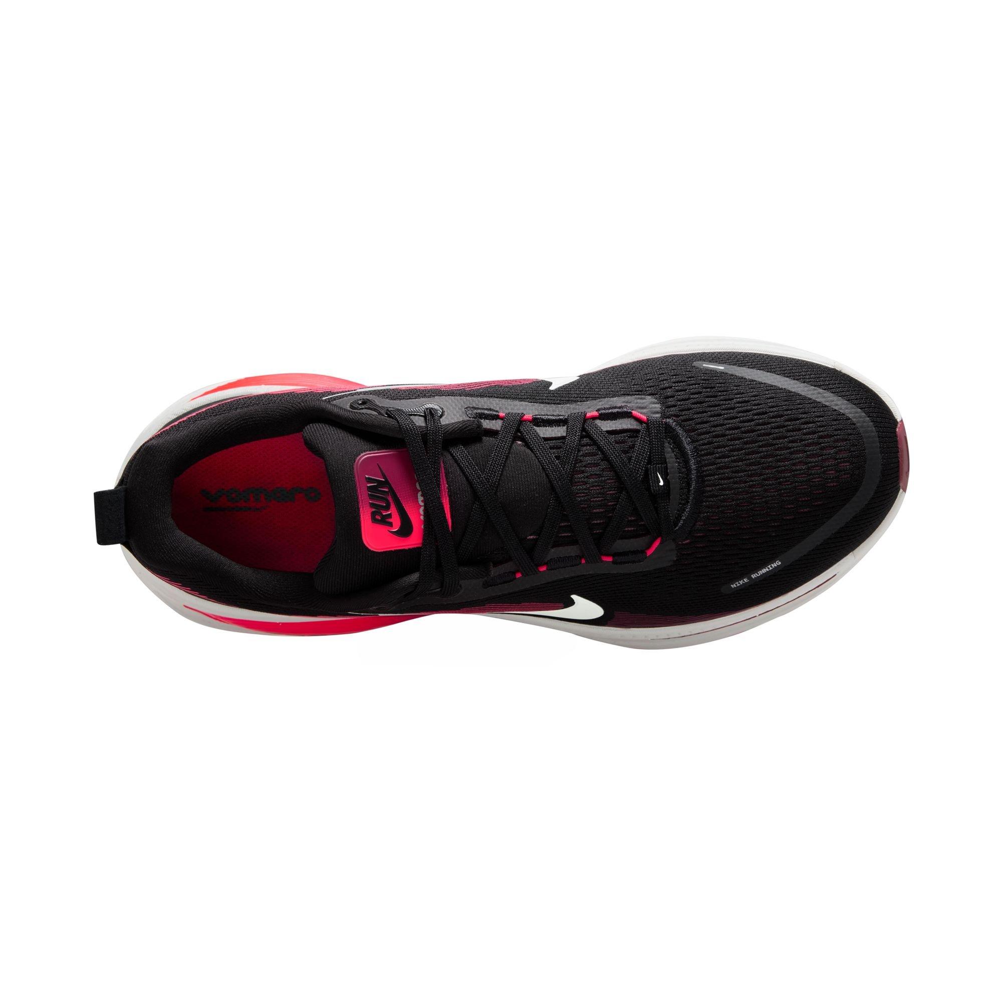 Nike Vomero 18 "Black/Metallic Silver/Bright Crimson" Men's Road Running Shoe - BLACK/WHITE/RED Thumbnail View 8