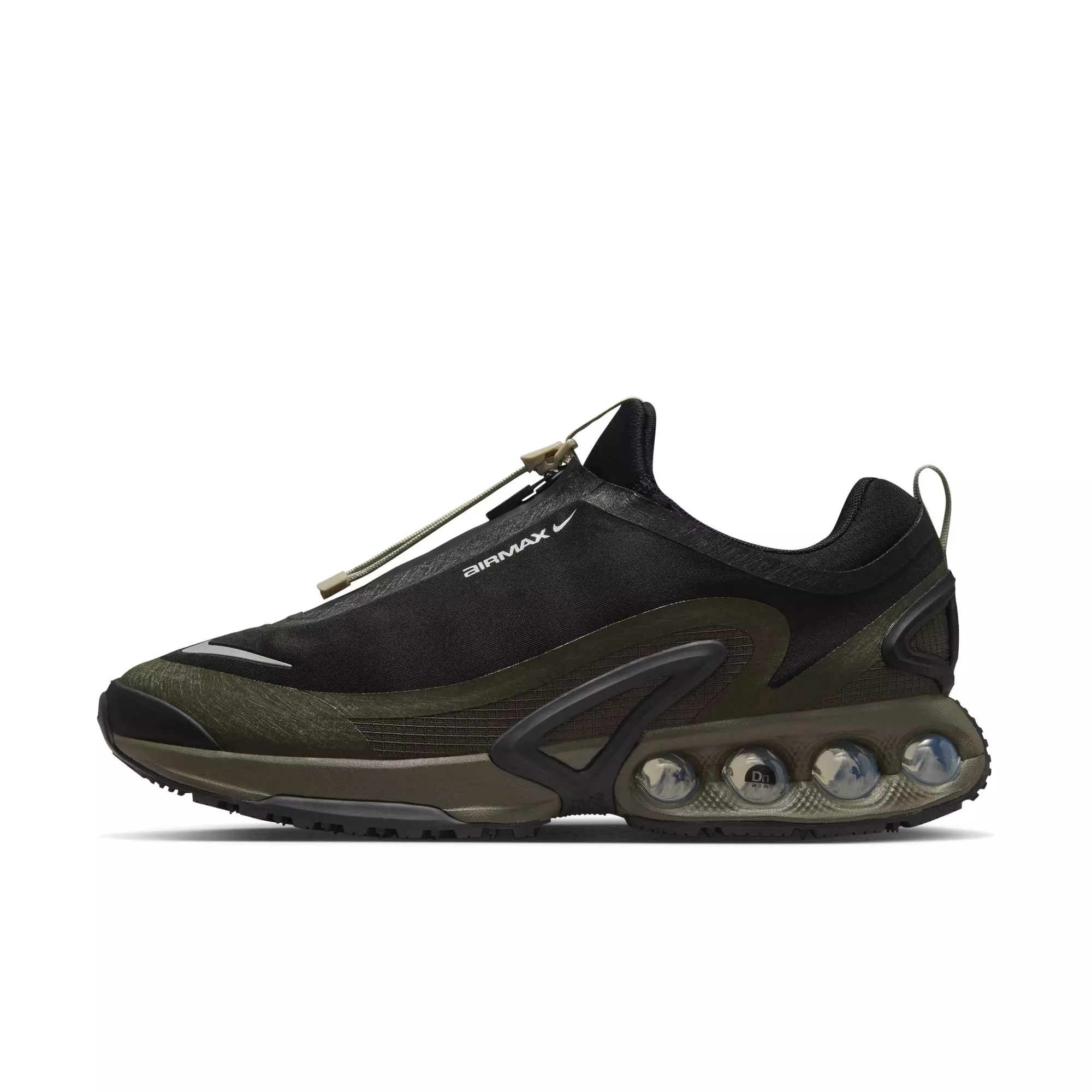 Nike Air Max Dn Roam "Black/Metallic Silver/Cargo Khaki/Stone" Men's Shoe - BLACK/GREEN