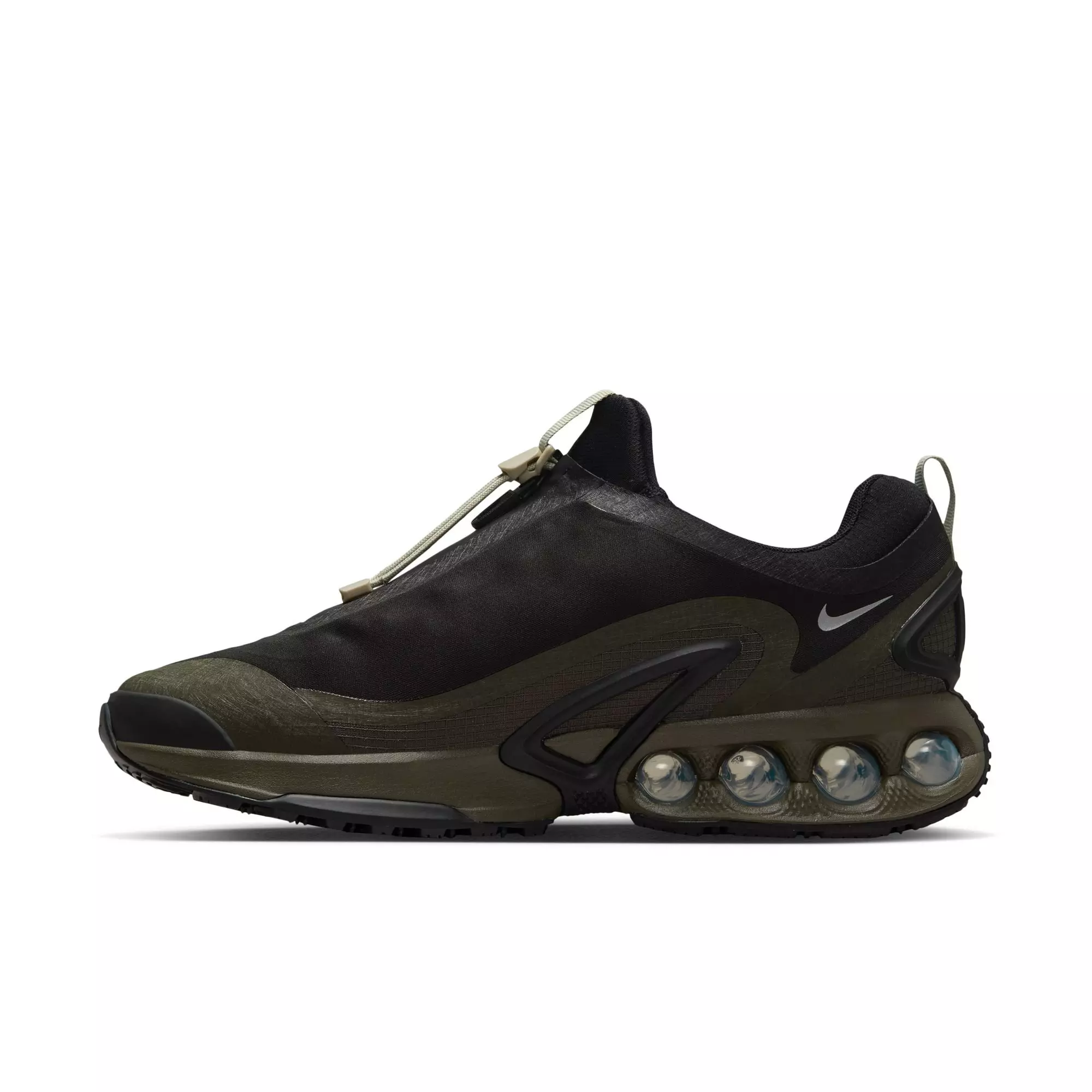 Nike Air Max Dn Roam "Black/Metallic Silver/Cargo Khaki/Stone" Men's Shoe - BLACK/GREEN