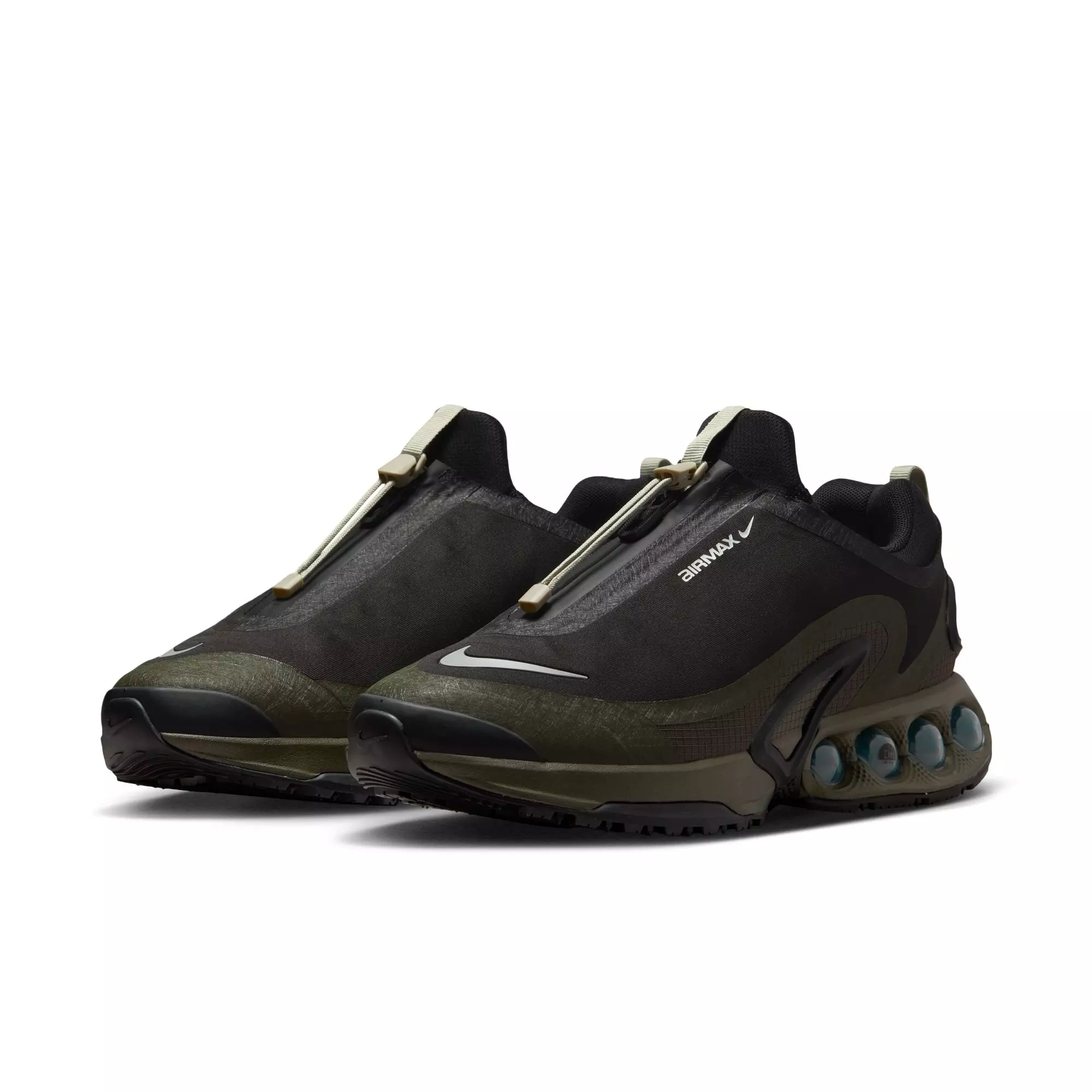 Nike Air Max Dn Roam "Black/Metallic Silver/Cargo Khaki/Stone" Men's Shoe - BLACK/GREEN