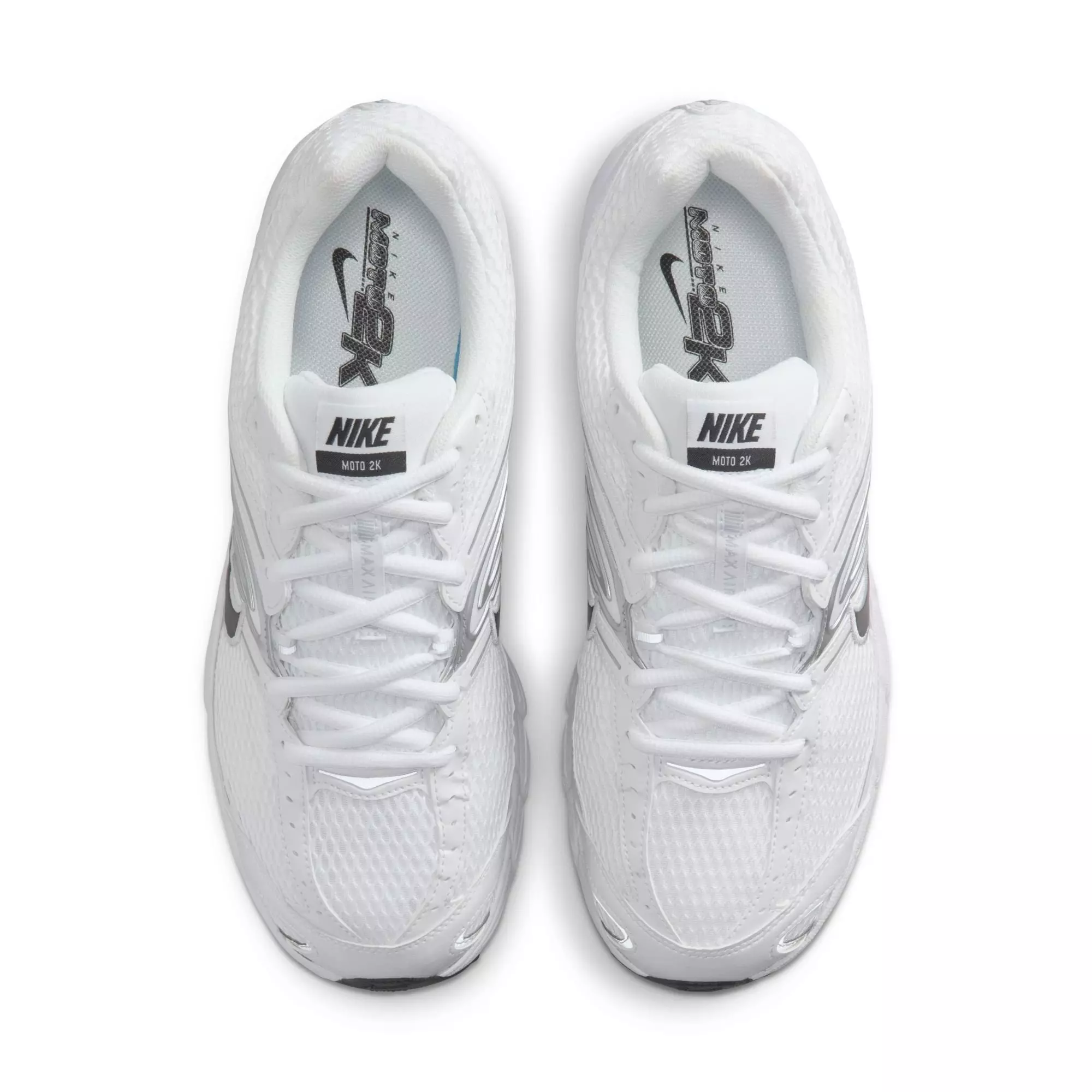 Nike Air Max Moto 2K "White/Black/Metallic Silver/Photon Dust" Men's Shoe - WHITE/BLACK/SILVER