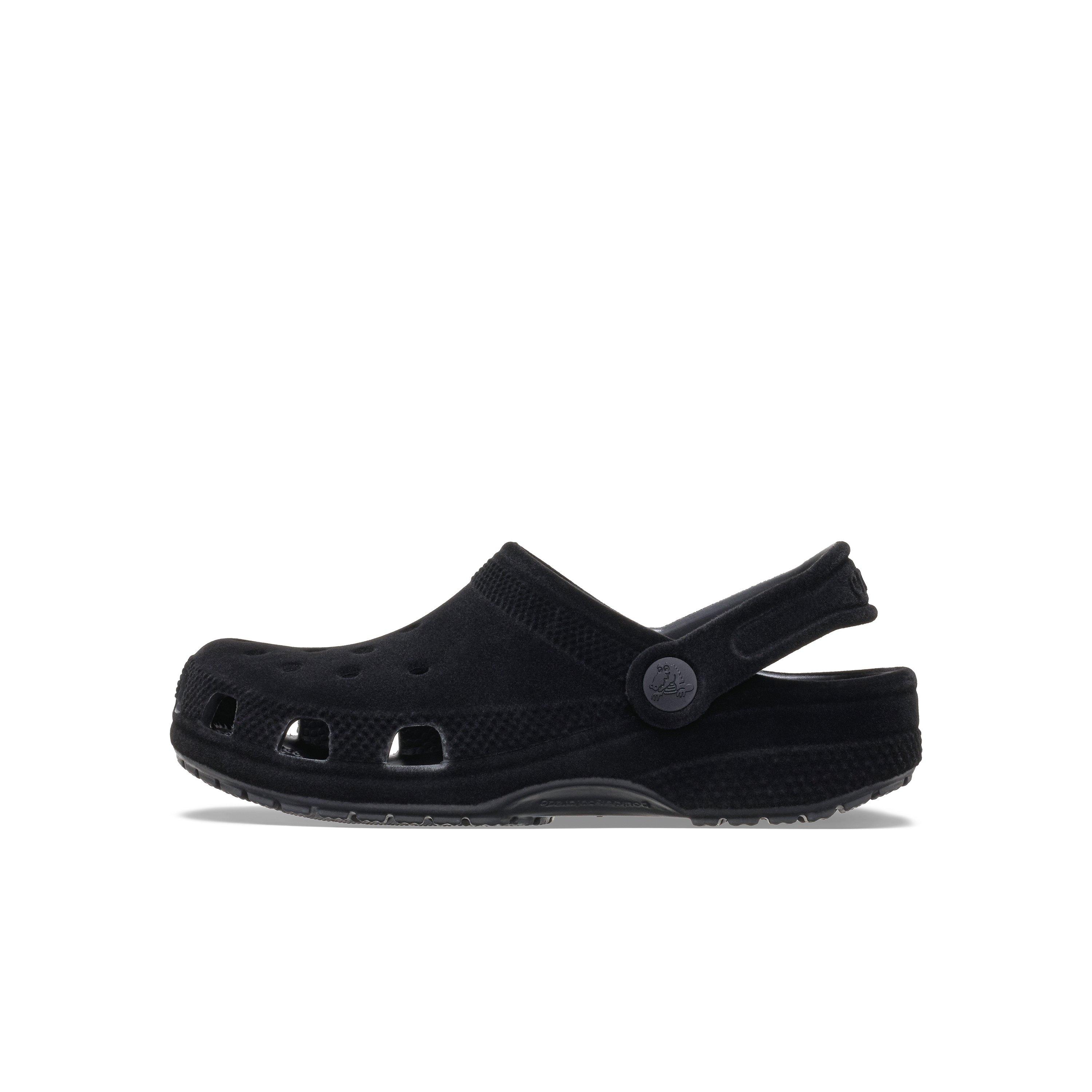 Crocs Classic Velvet Grade School Girls' "Black" Clog