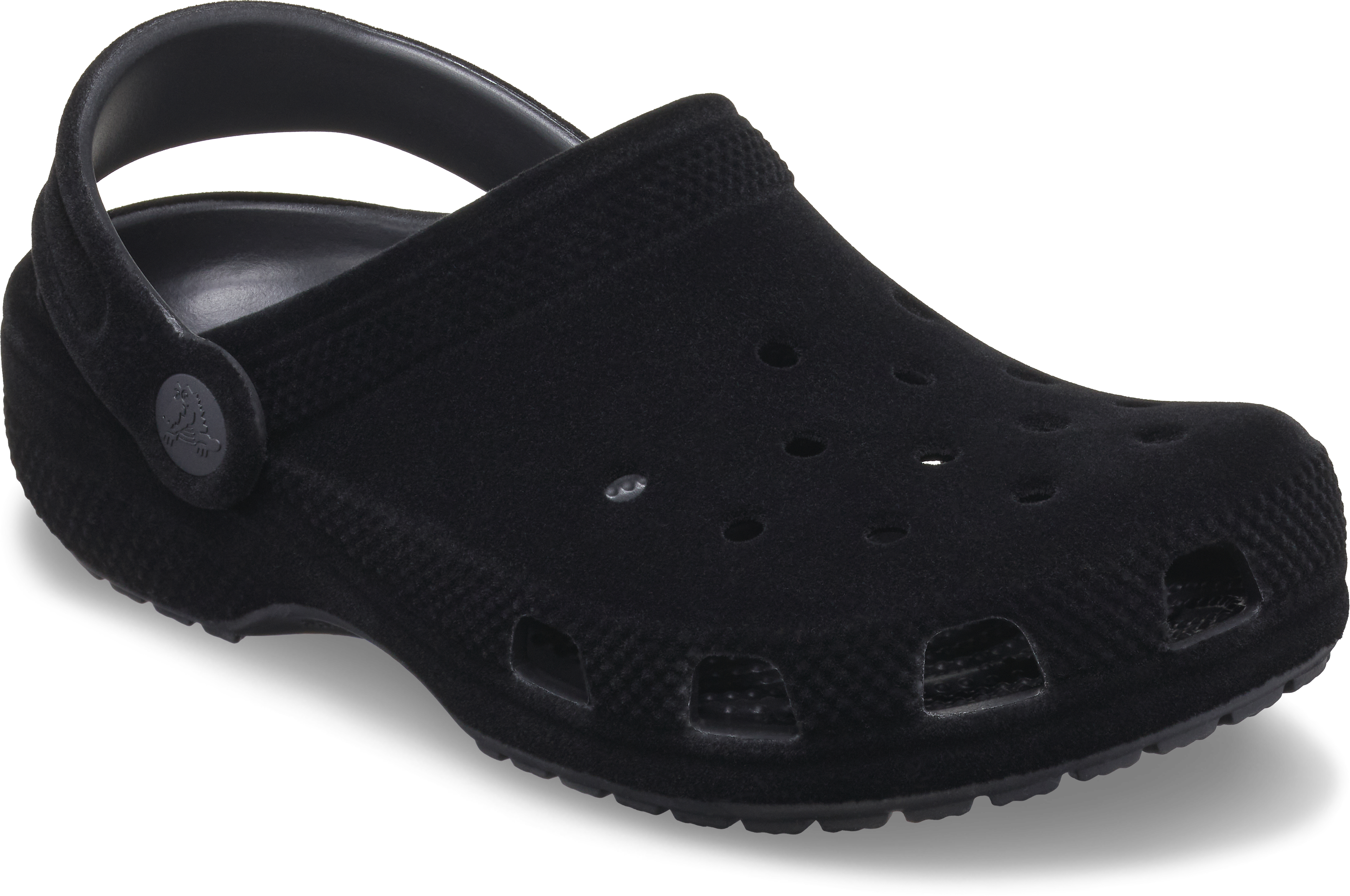 Crocs Classic Velvet Grade School Girls' "Black" Clog