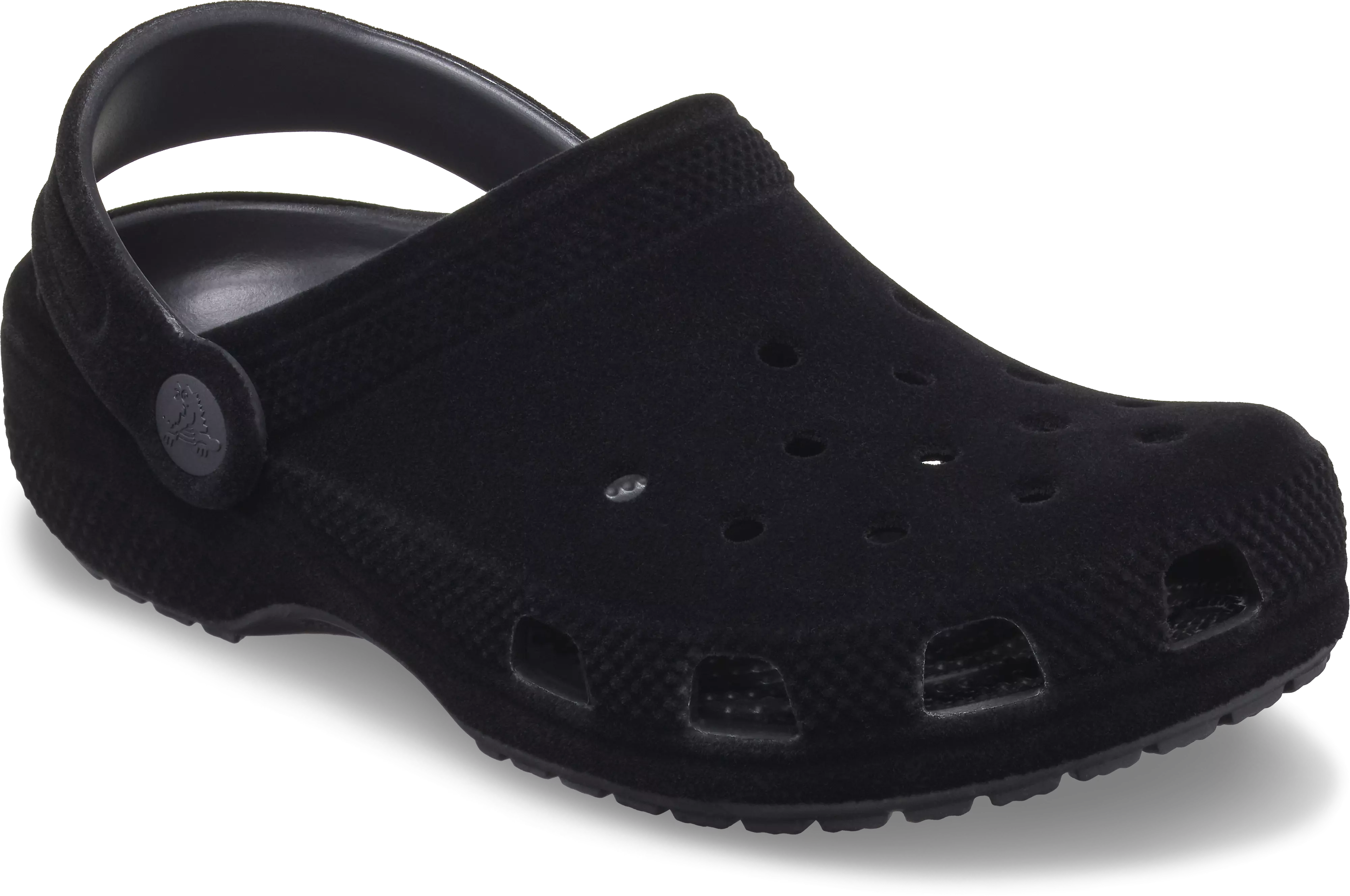 Crocs Classic Velvet "Black" Grade School Girls' Clog - BLACK