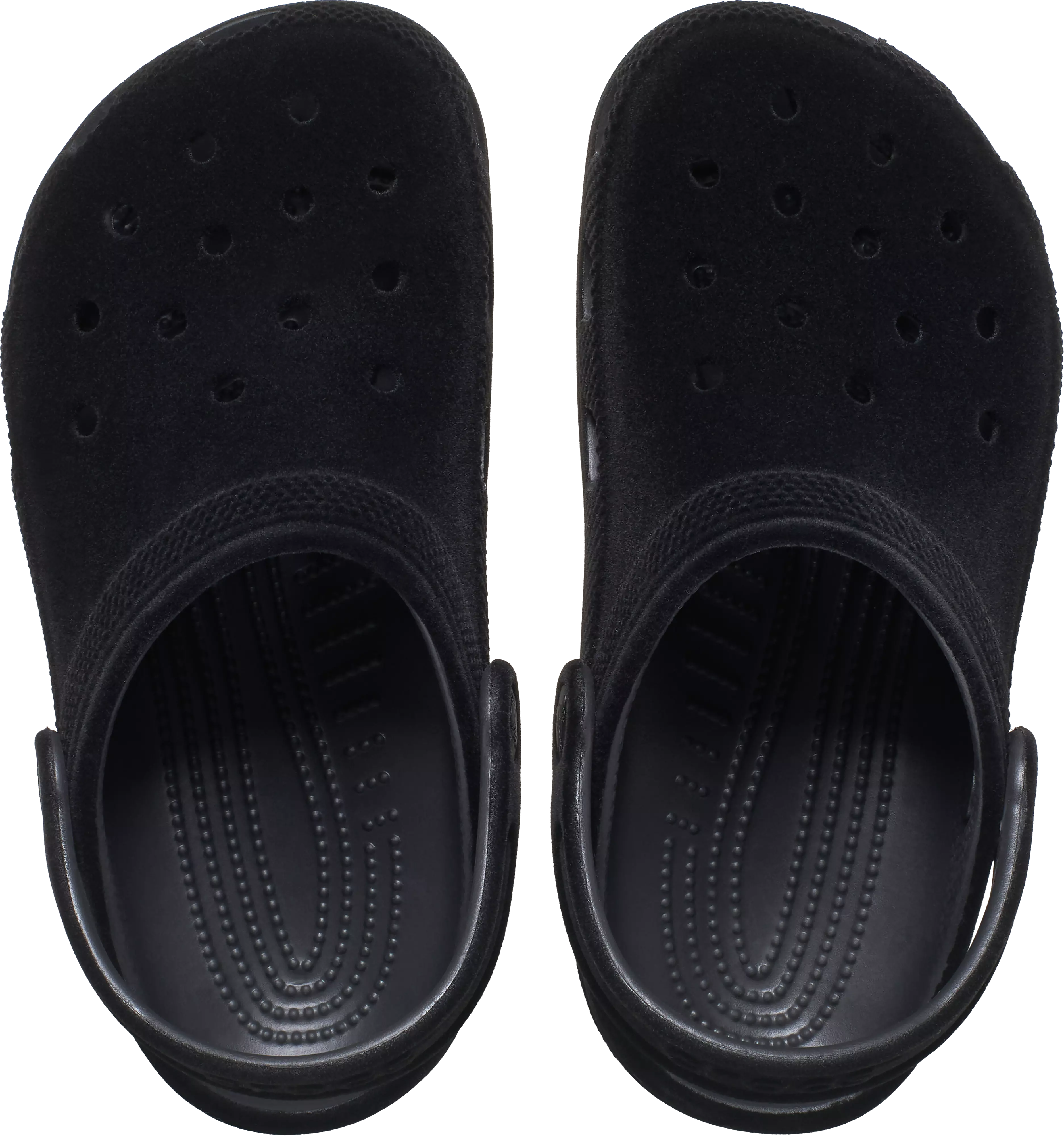 Crocs Classic Velvet "Black" Grade School Girls' Clog - BLACK