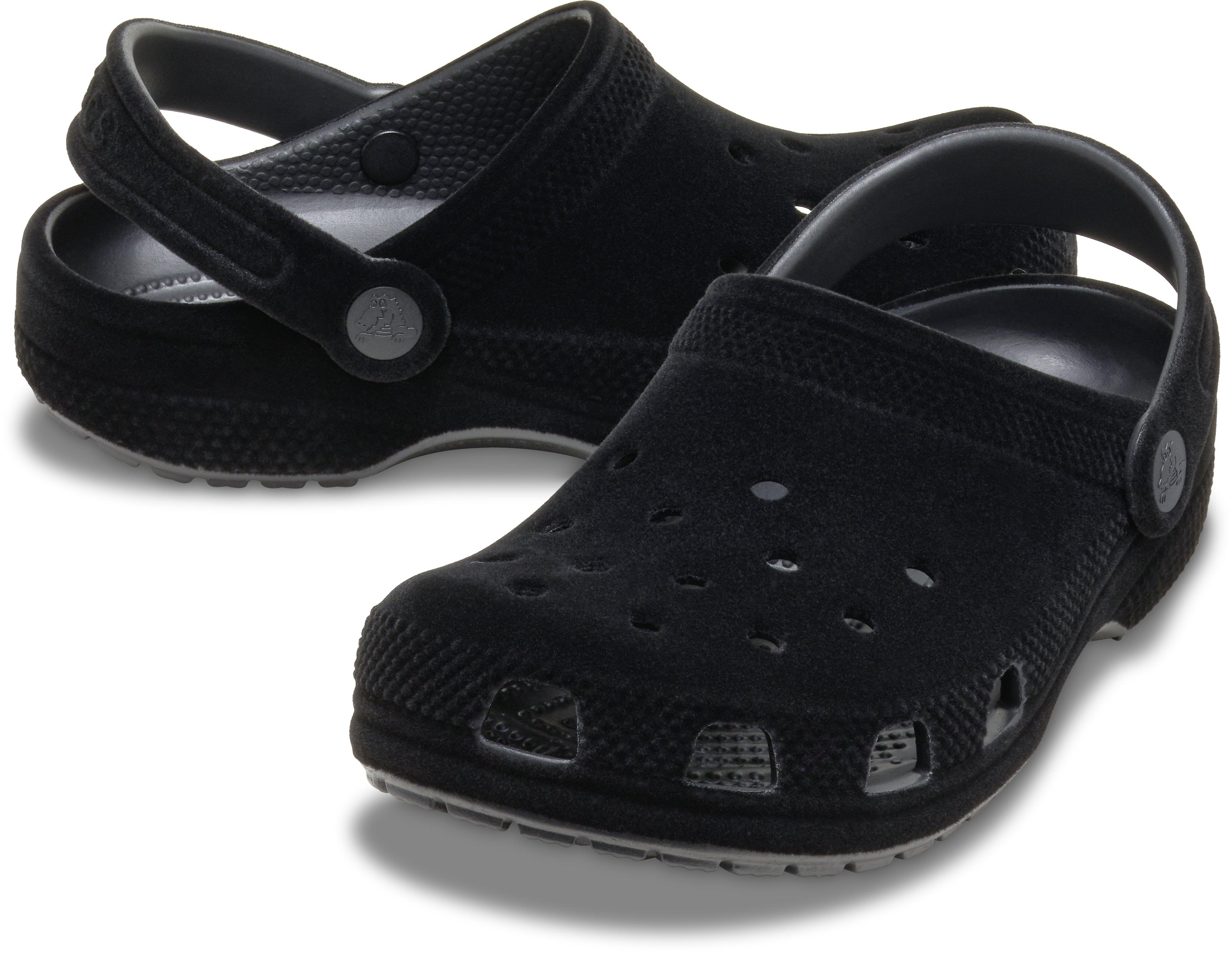Crocs Classic Velvet Preschool Kids' "Black" Clog