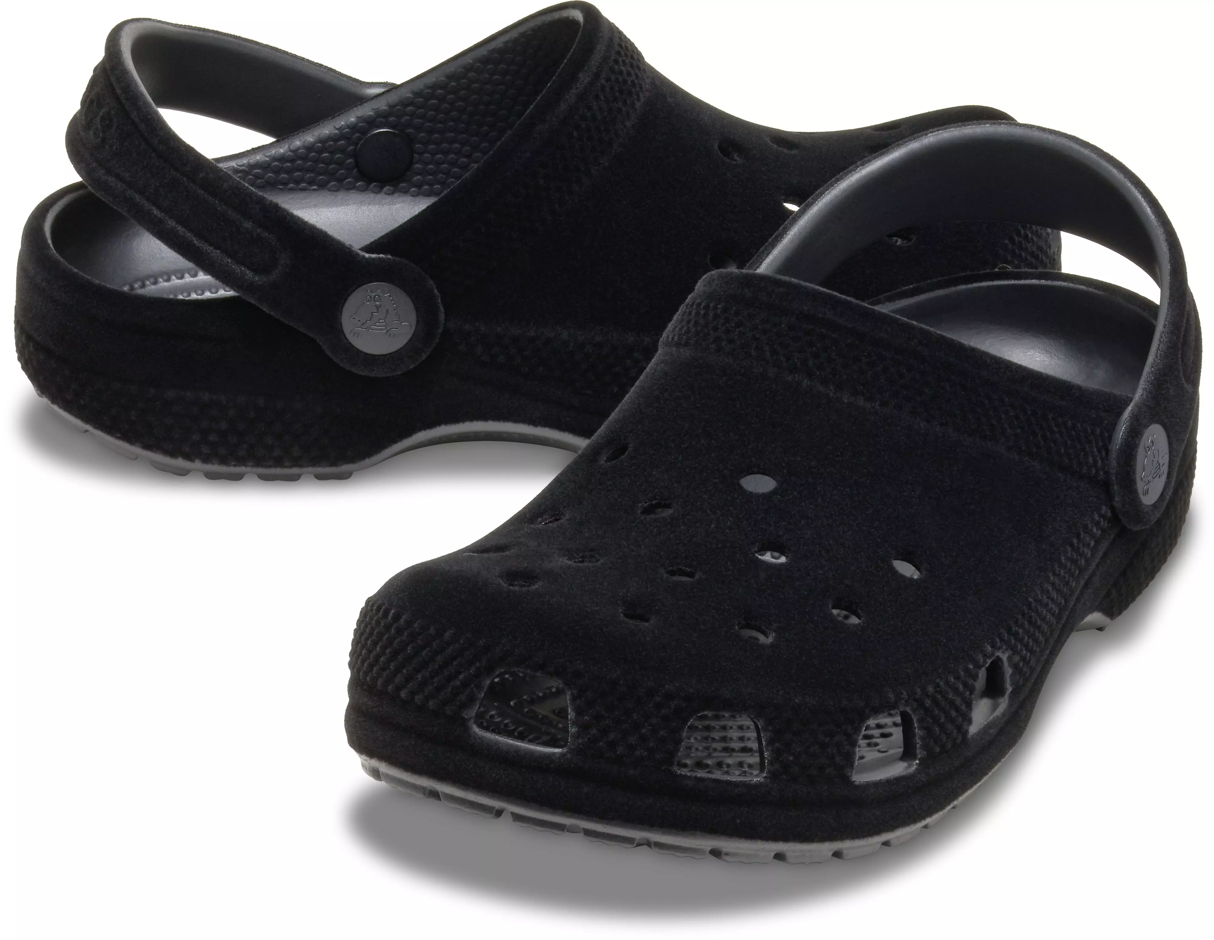 Crocs Classic Velvet "Black" Preschool Kids' Clog - BLACK