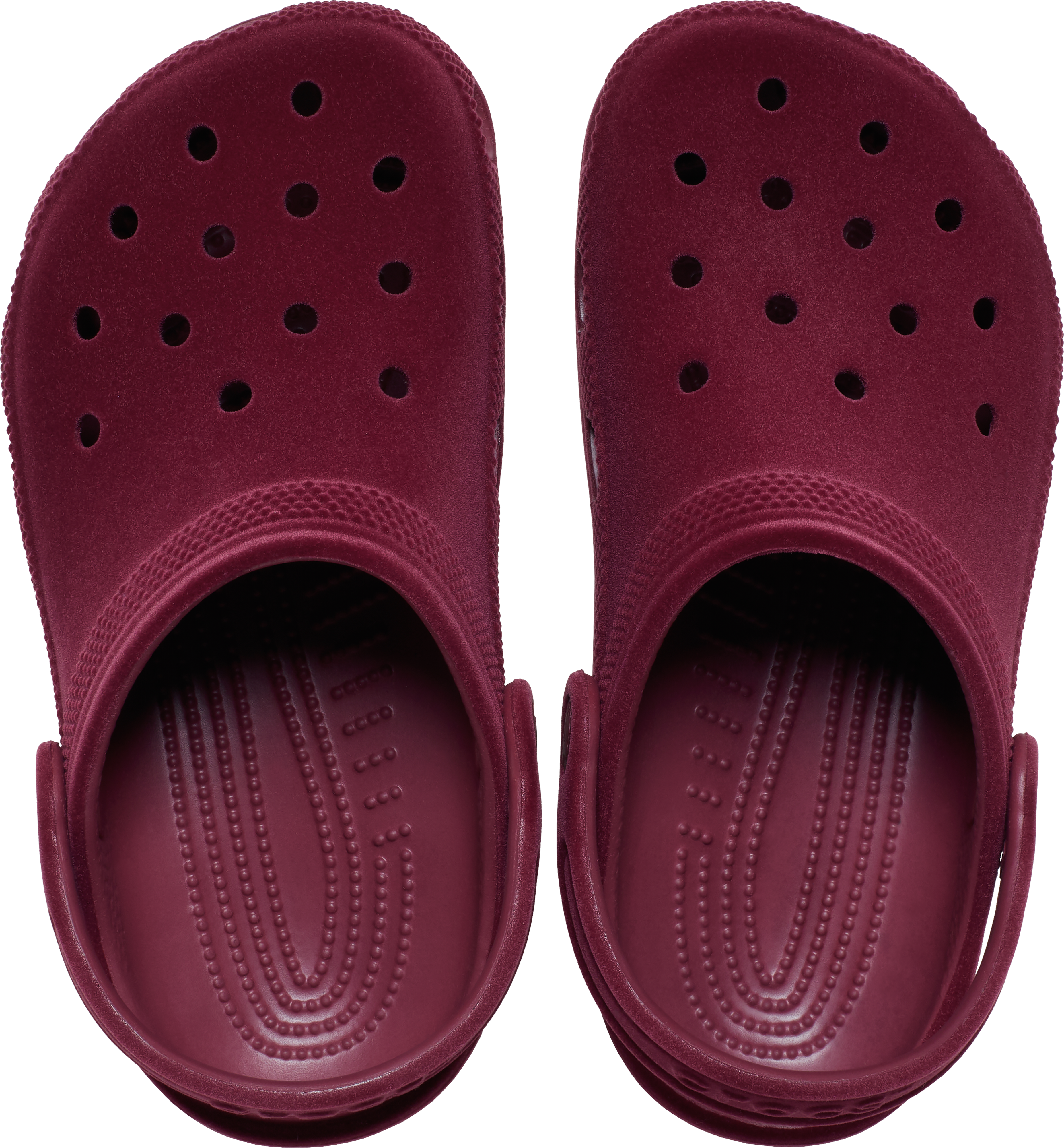 Crocs Classic Velvet Preschool Girls' "Red" Clog