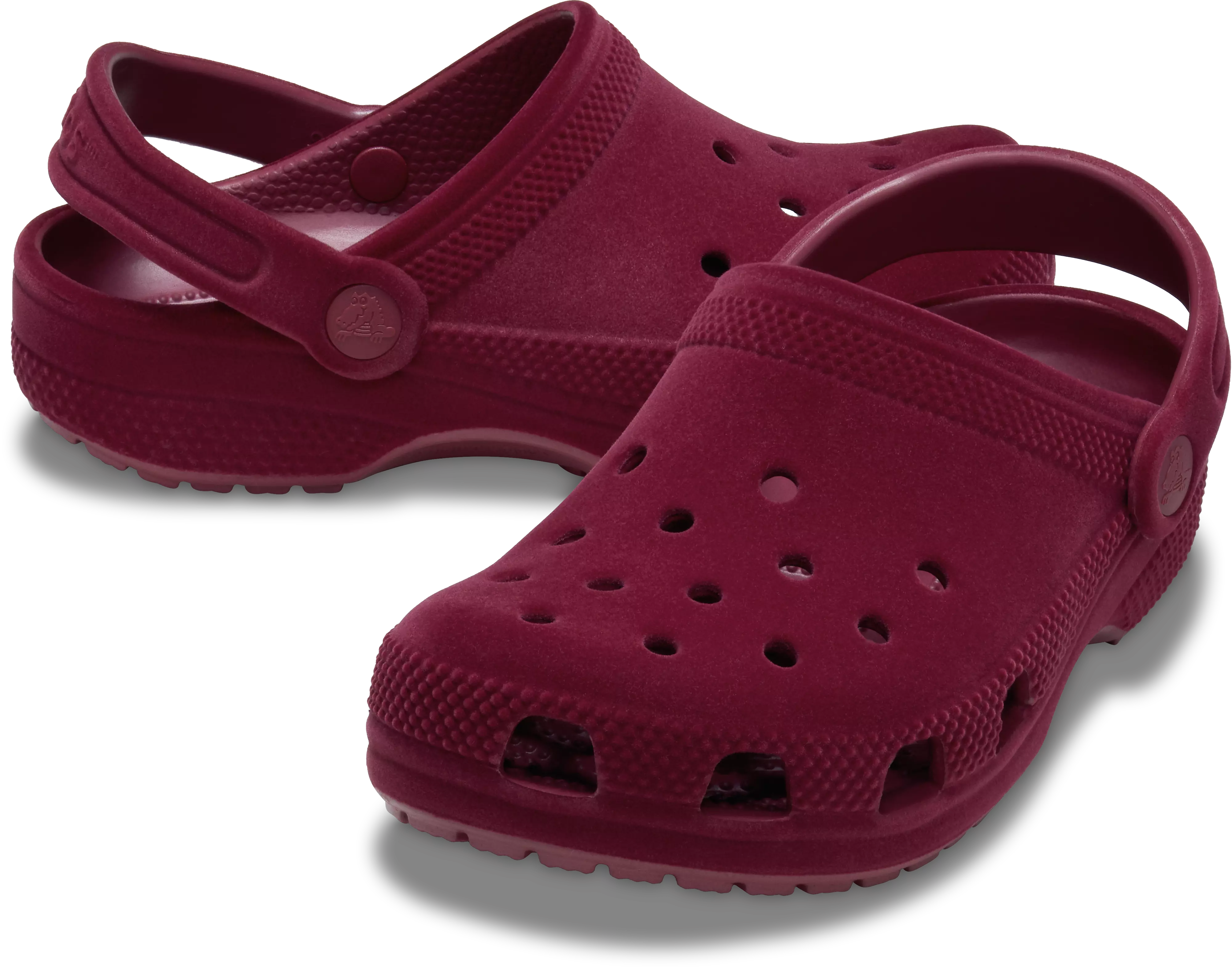 Crocs Classic Velvet "Red" Preschool Girls' Clog - RED