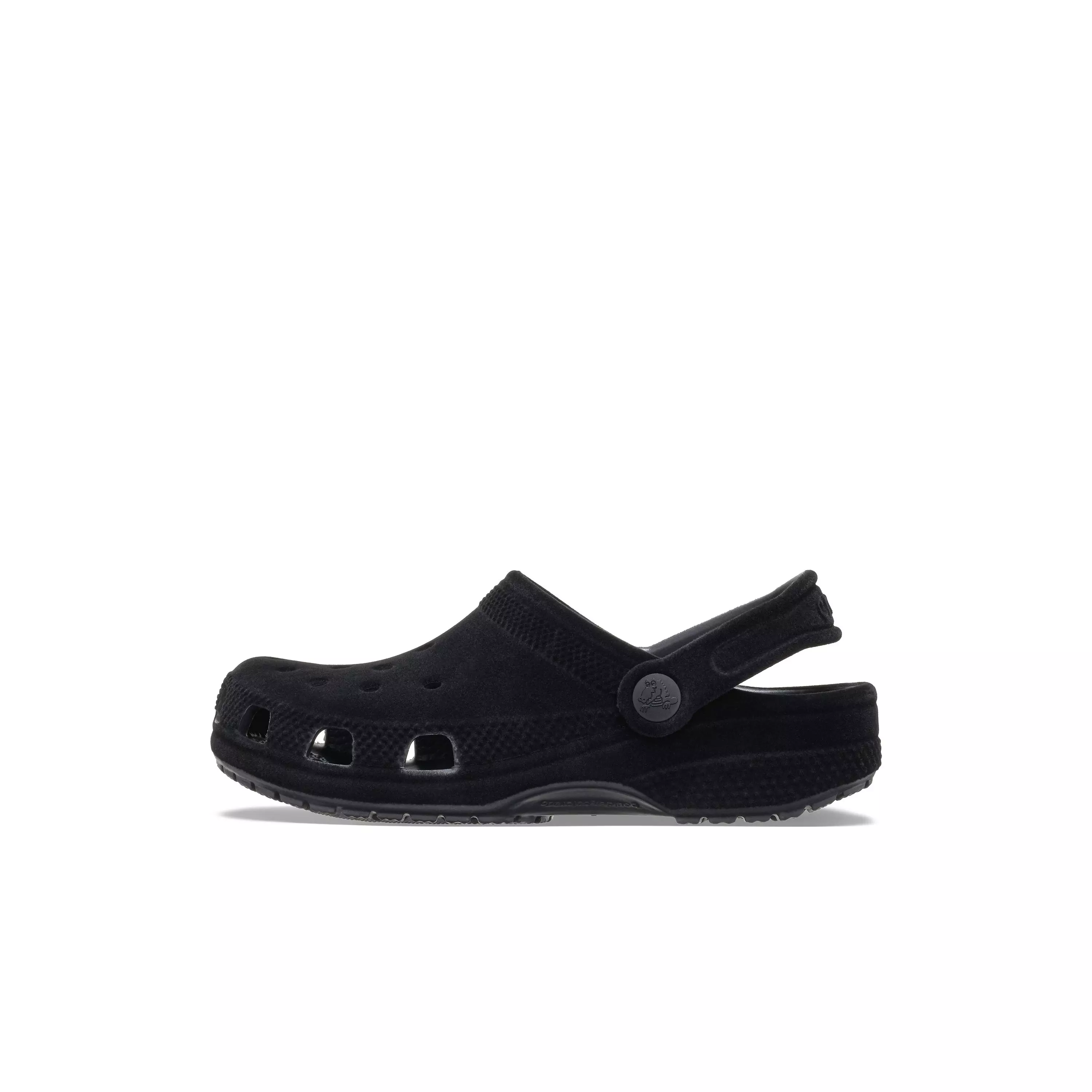 Crocs Classic Velvet "Black" Toddler Girls' Clog - BLACK