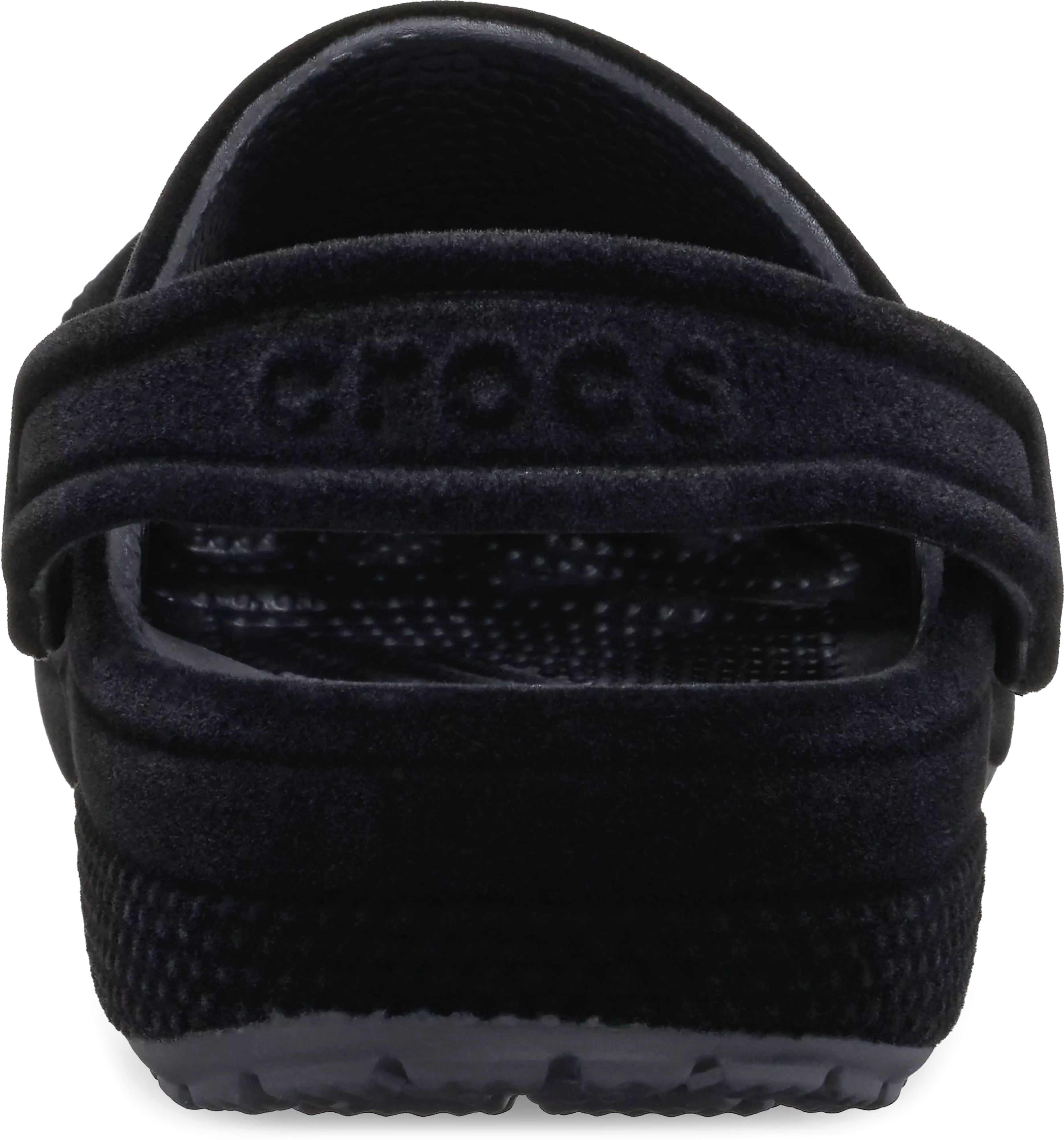 Crocs Classic Velvet "Black" Toddler Girls' Clog - BLACK