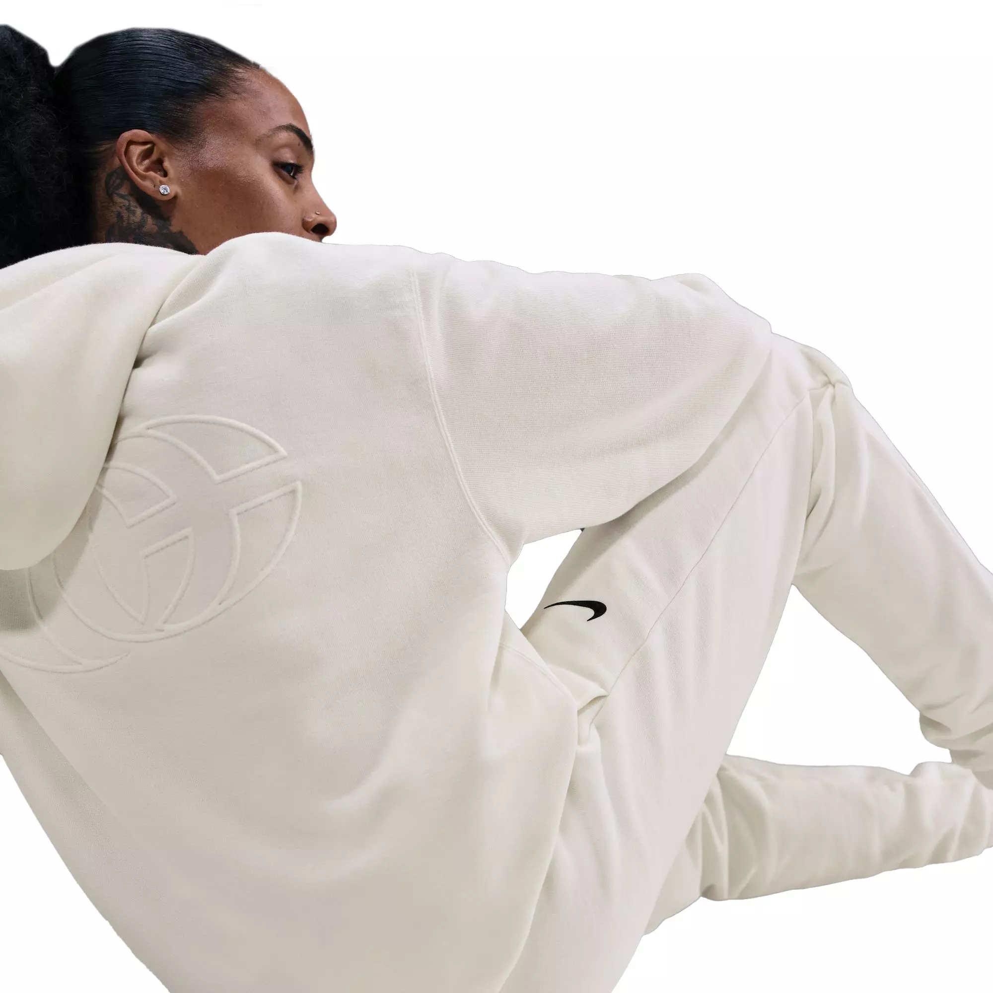 Nike Caitlin Clark Cuffed Brushed Fleece Pants - Sail - SAIL