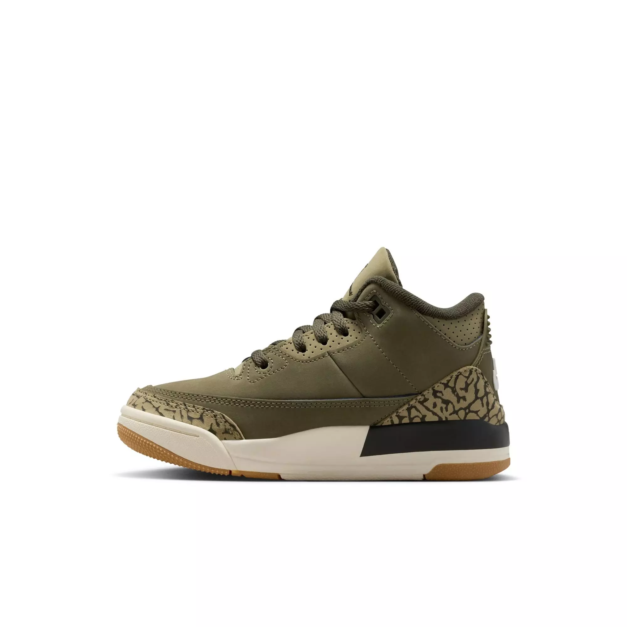 Jordan 3 Retro "Family Affair" Preschool Kids' Shoe - OLIVE/SEQUOIA/SAIL