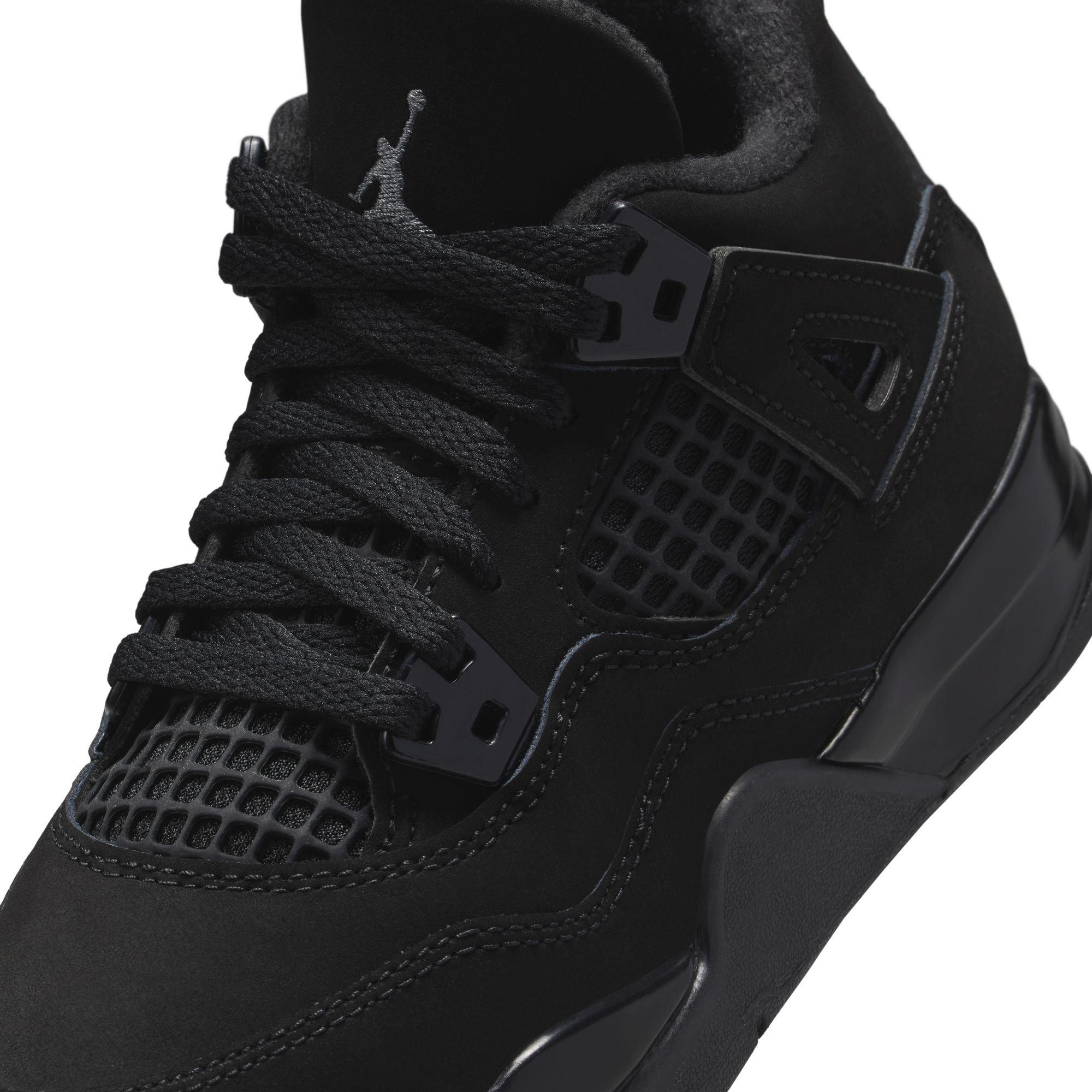 Jordan 4 Retro Preschool Kids' "Black Cat" Shoe