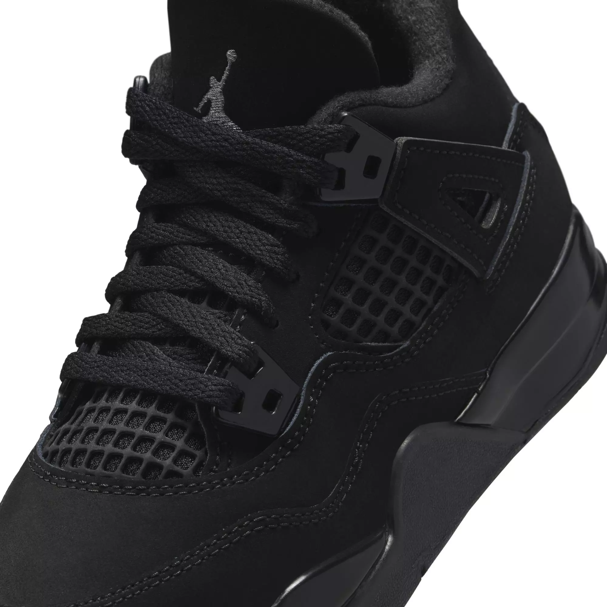 Jordan 4 Retro "Black Cat" Preschool Kids' Shoe - BLACK