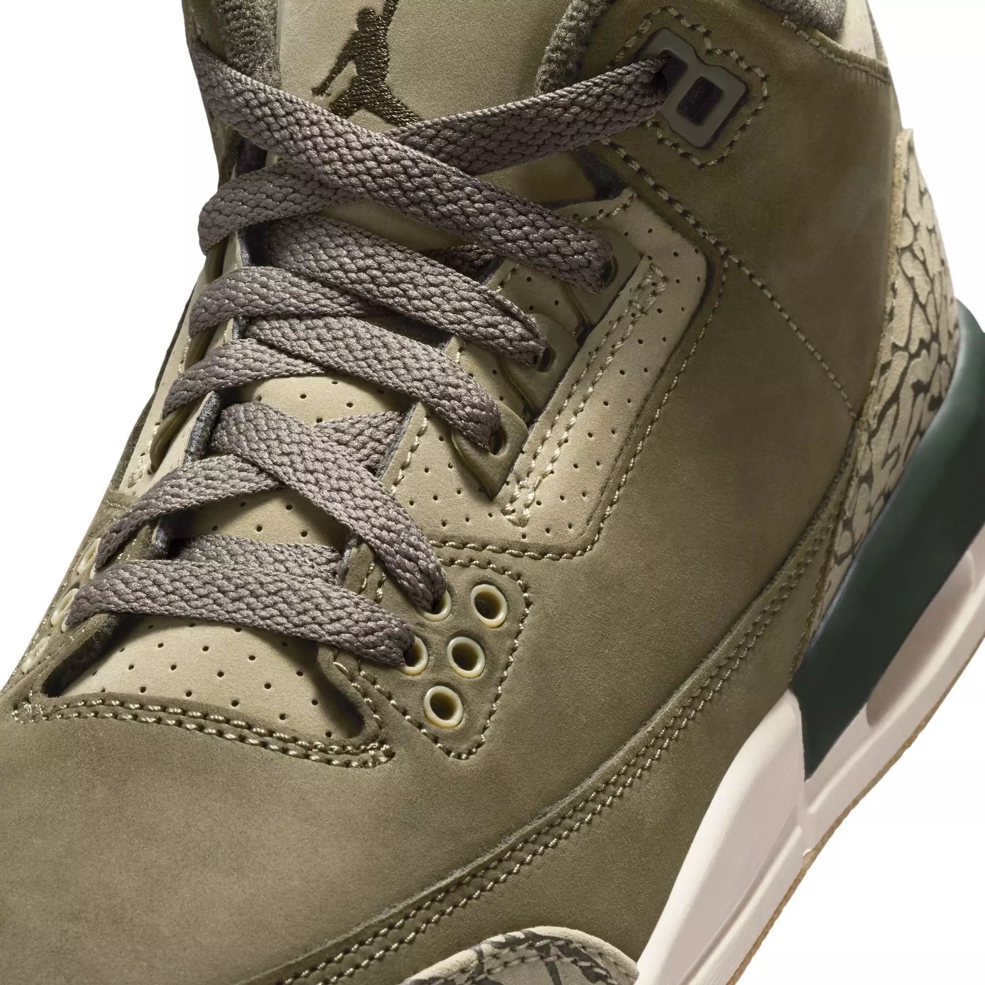 Jordan 3 Retro "Family Affair" Grade School Kids' Shoe - OLIVE/SEQUOIA/SAIL