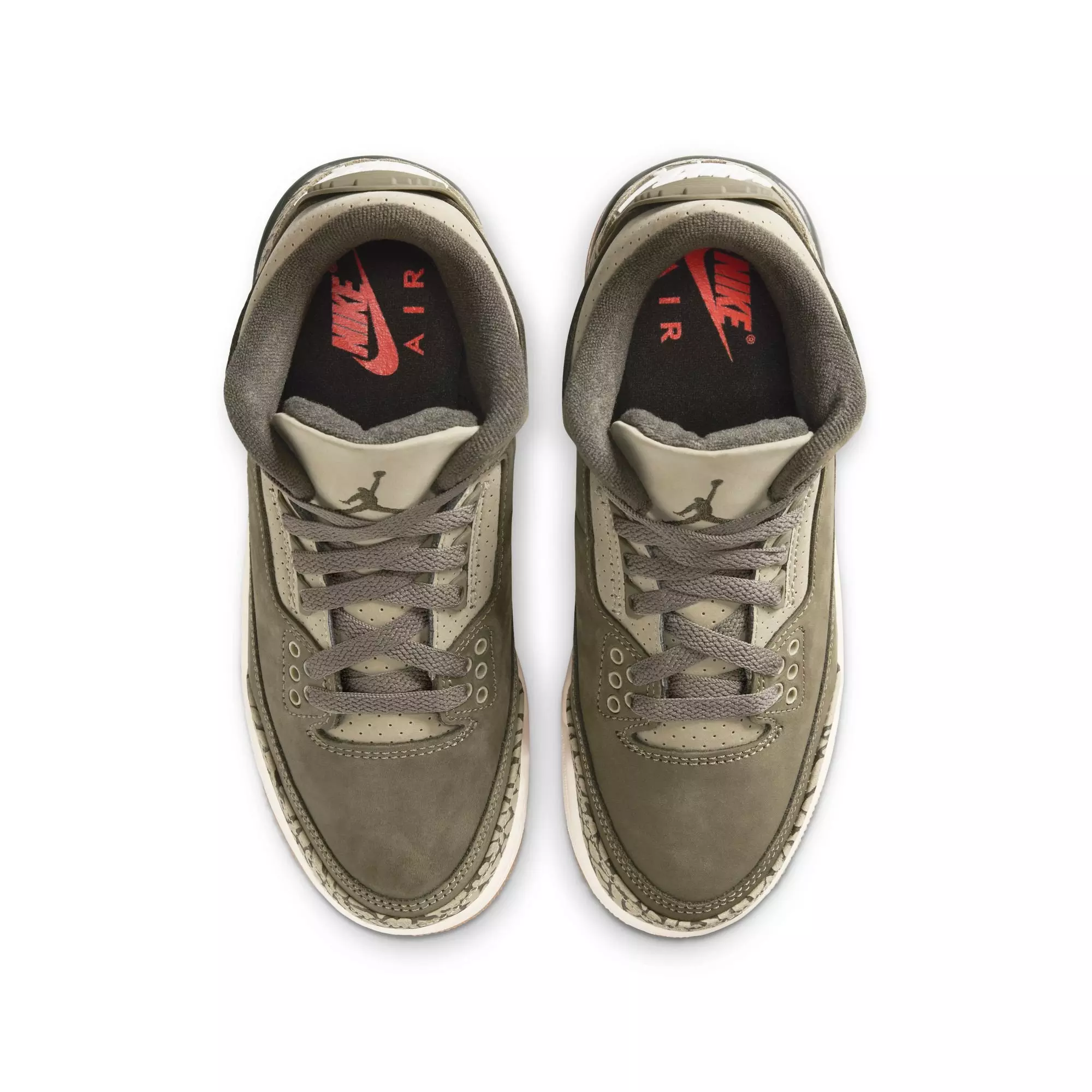 Jordan 3 Retro "Family Affair" Grade School Kids' Shoe - OLIVE/SEQUOIA/SAIL