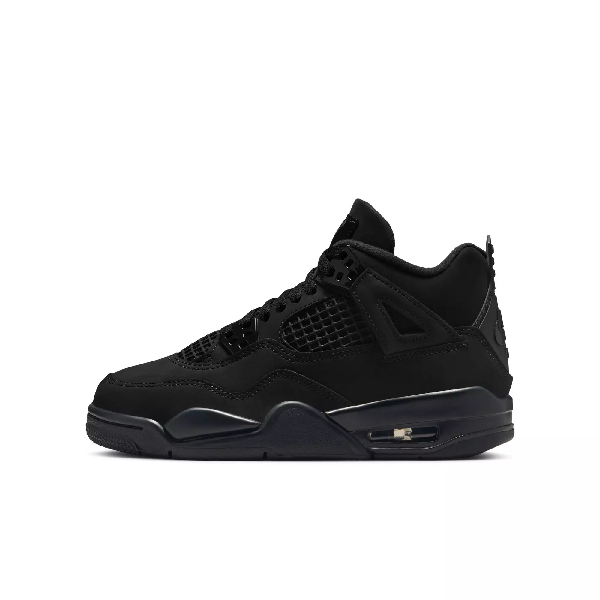 Jordan 4 Retro "Black Cat" Grade School Kids' Shoe - BLACK