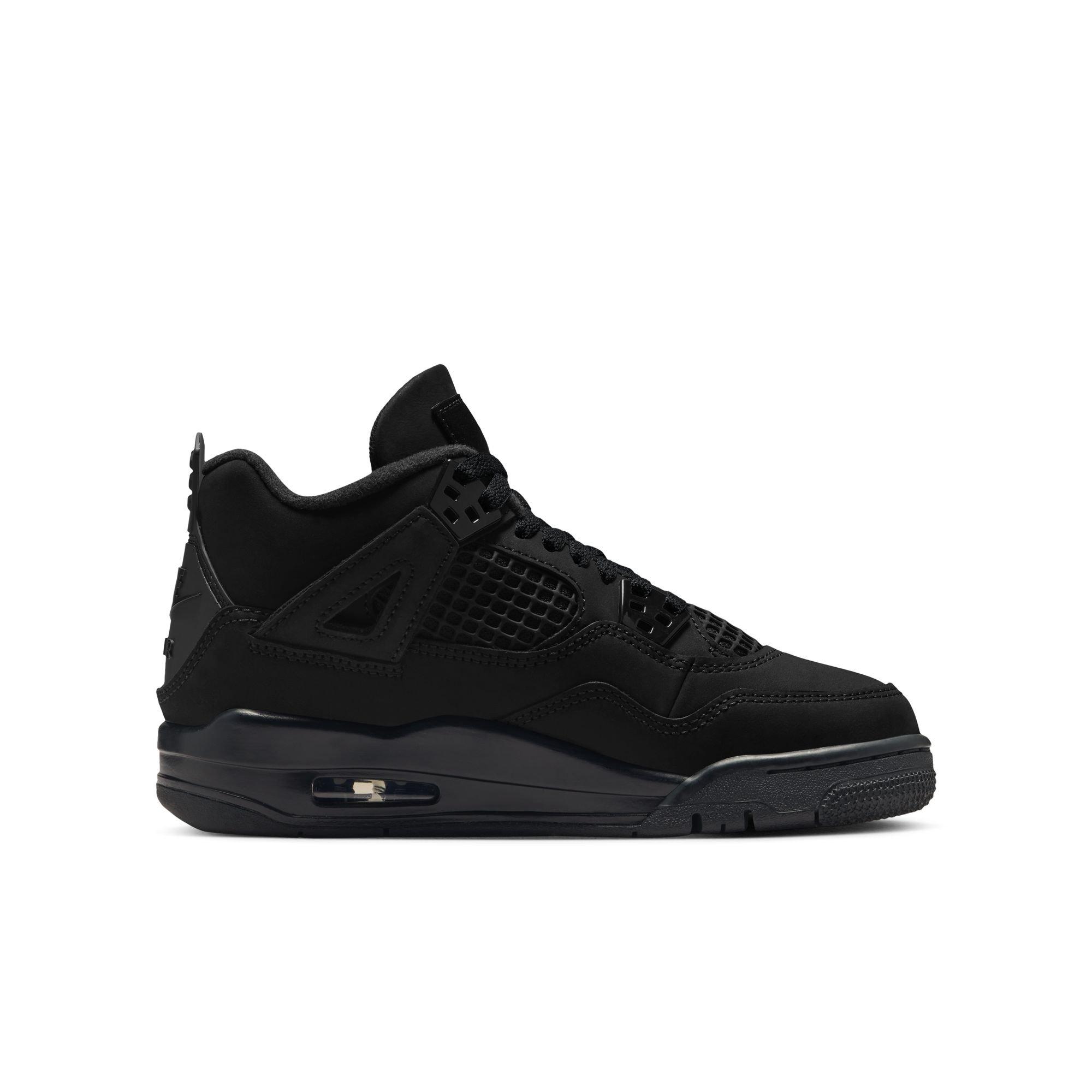 Jordan 4 Retro Grade School Kids' "Black Cat" Shoe