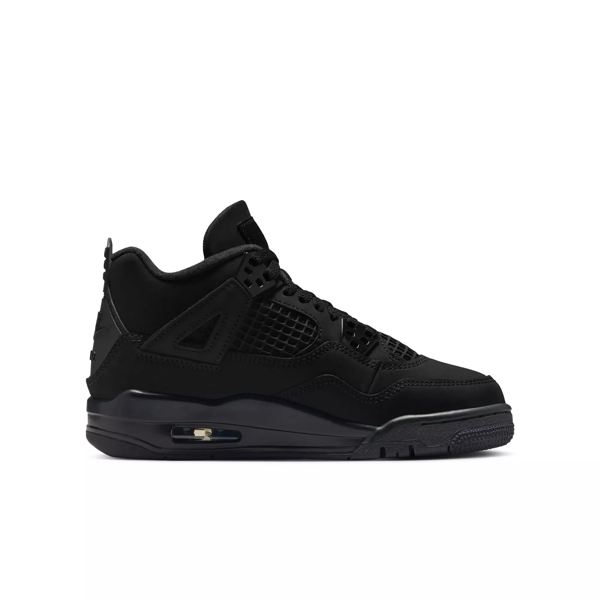 Jordan 4 Retro "Black Cat" Grade School Kids' Shoe - BLACK