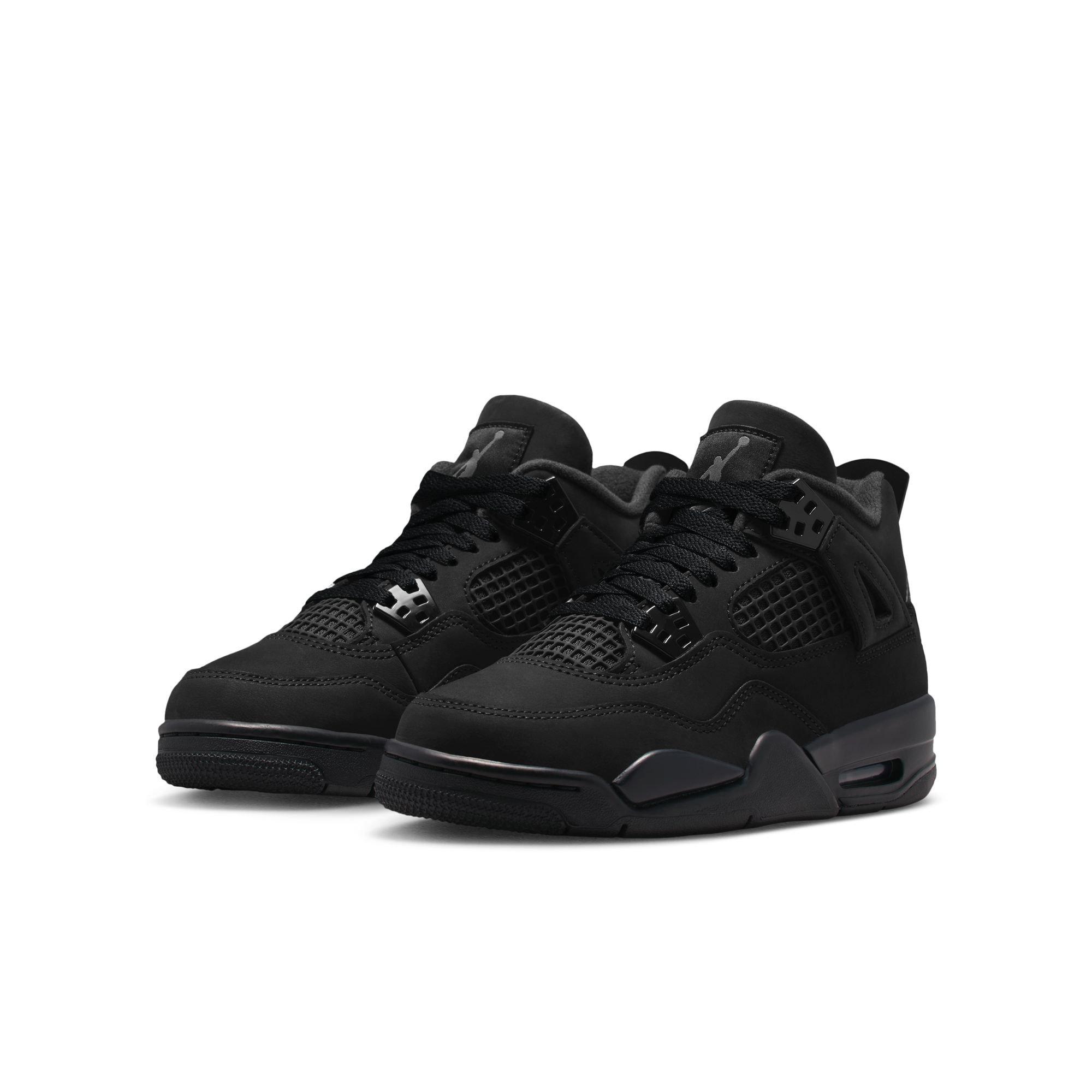 Jordan 4 Retro Grade School Kids' "Black Cat" Shoe