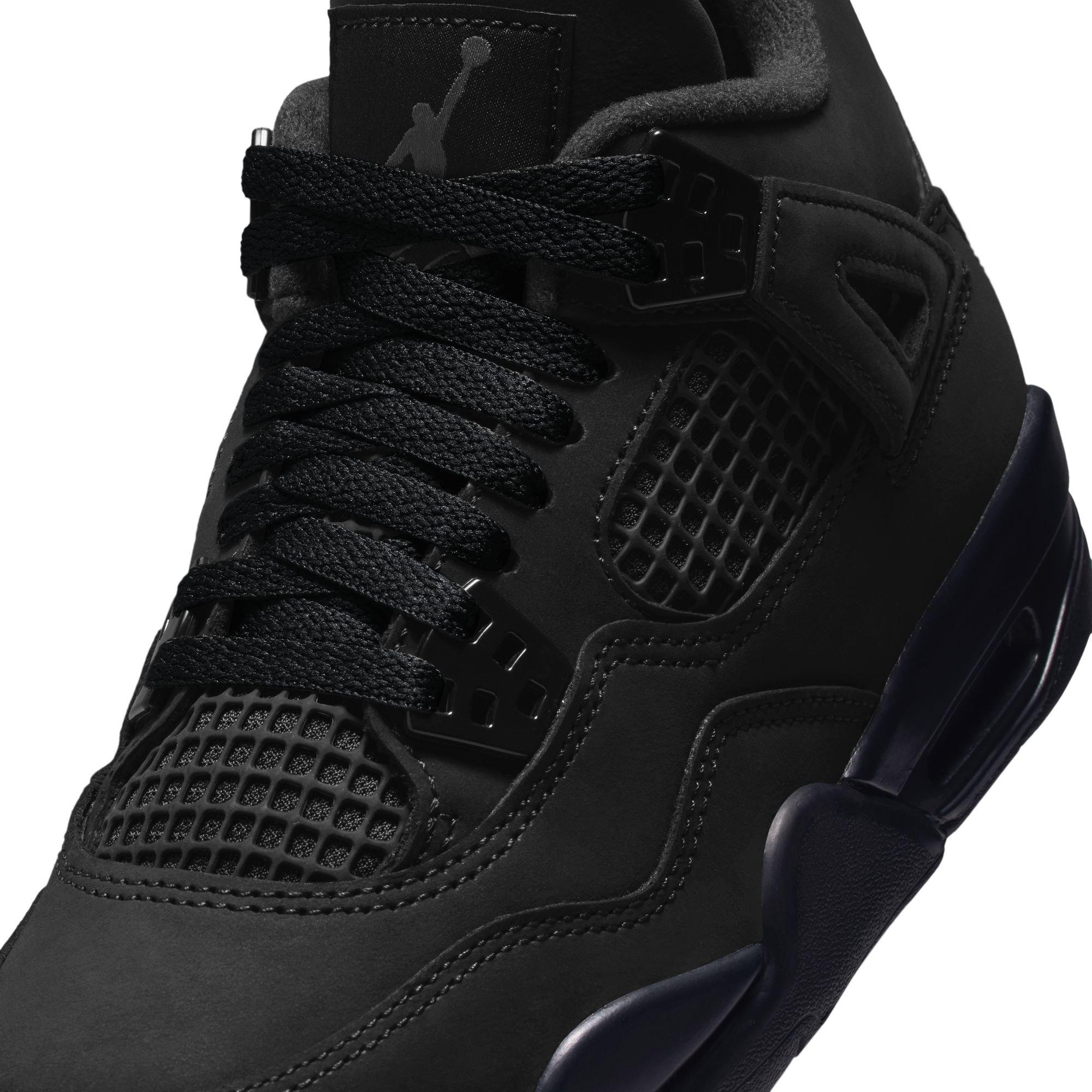 Jordan 4 Retro Grade School Kids' "Black Cat" Shoe