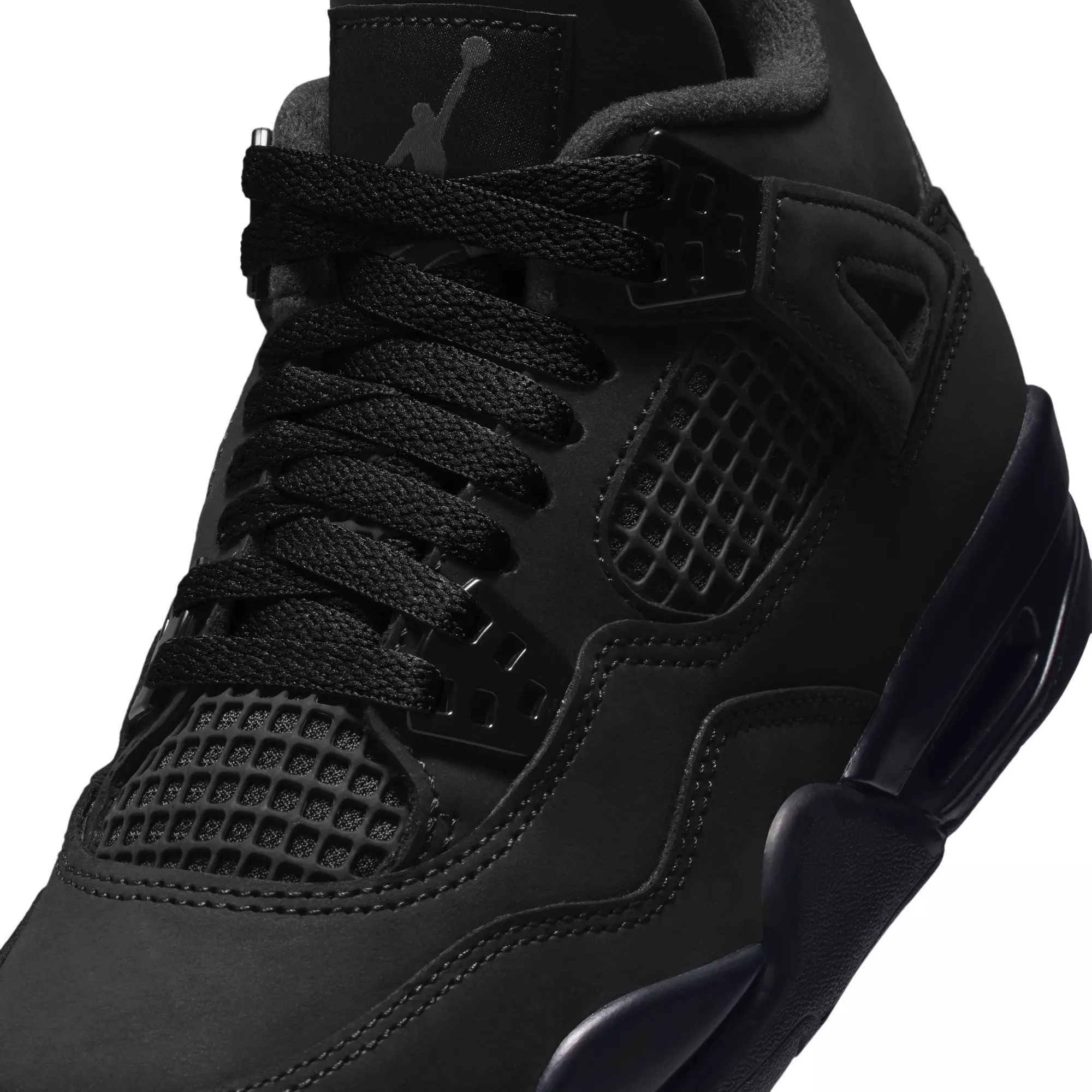 Jordan 4 Retro "Black Cat" Grade School Kids' Shoe - BLACK