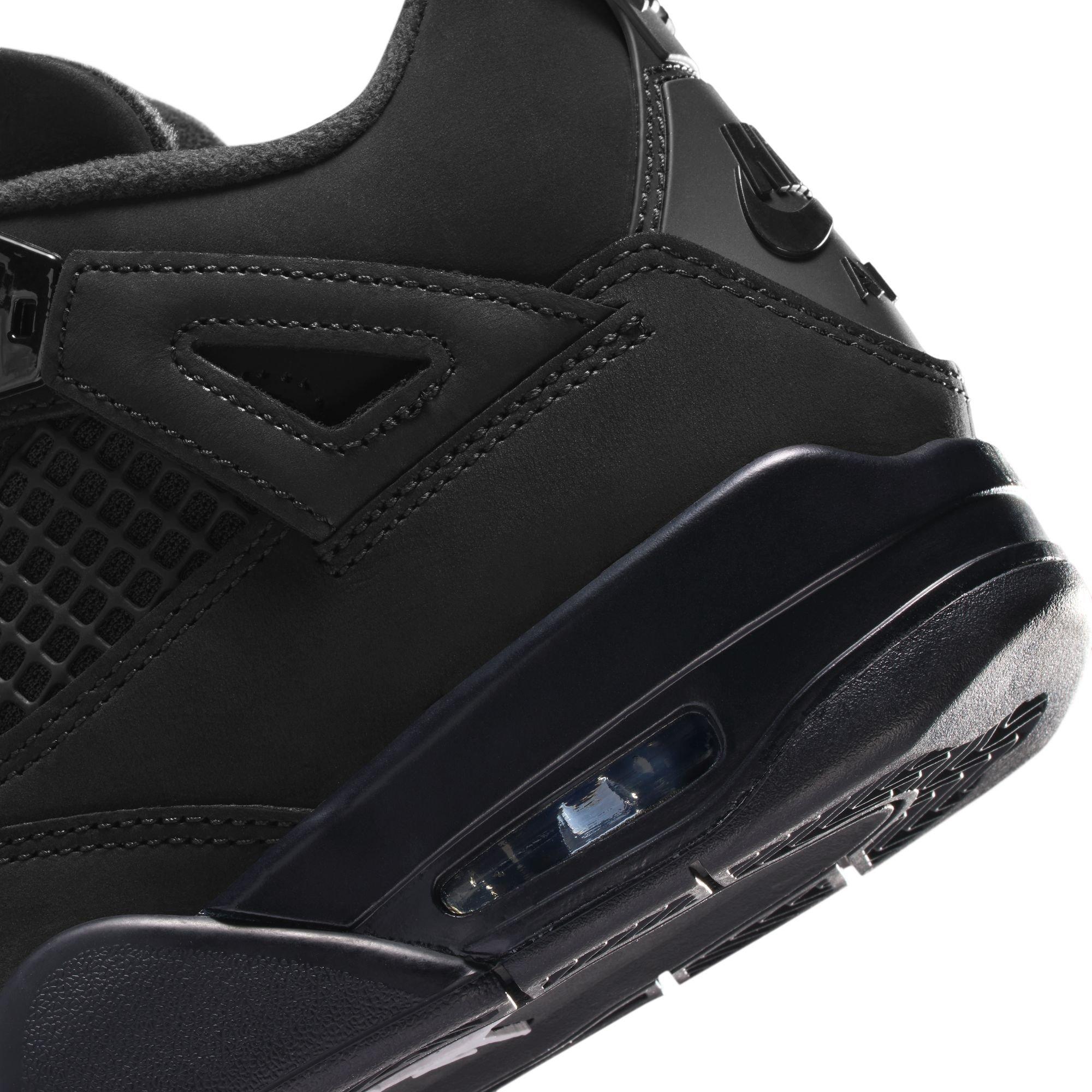 Jordan 4 Retro Grade School Kids' "Black Cat" Shoe