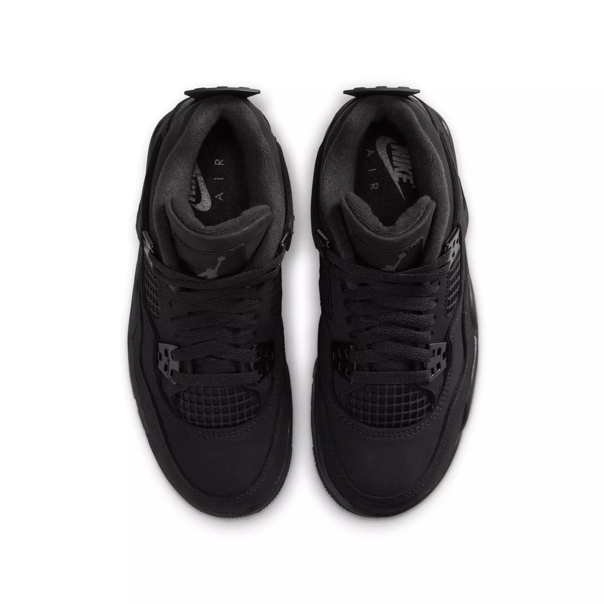 Jordan 4 Retro "Black Cat" Grade School Kids' Shoe - BLACK