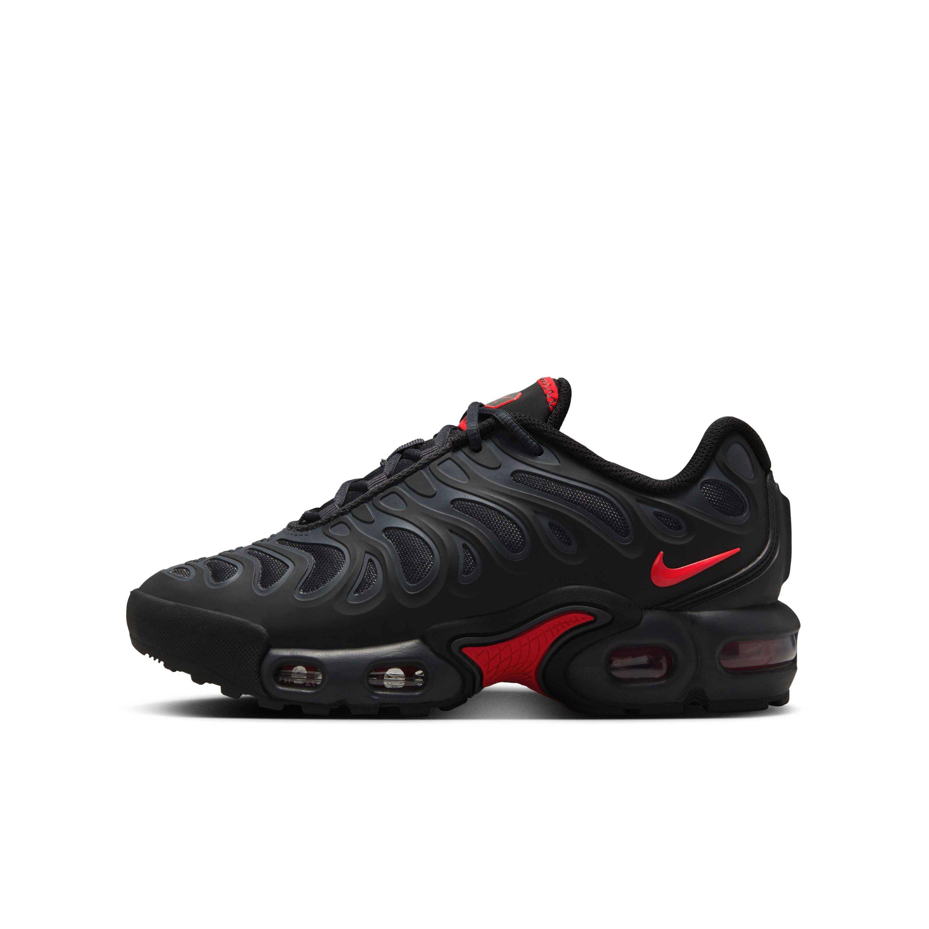 Nike Air Max Plus Drift Grade School Boys' "Black/Dark Smoke Grey/University Red" Shoe