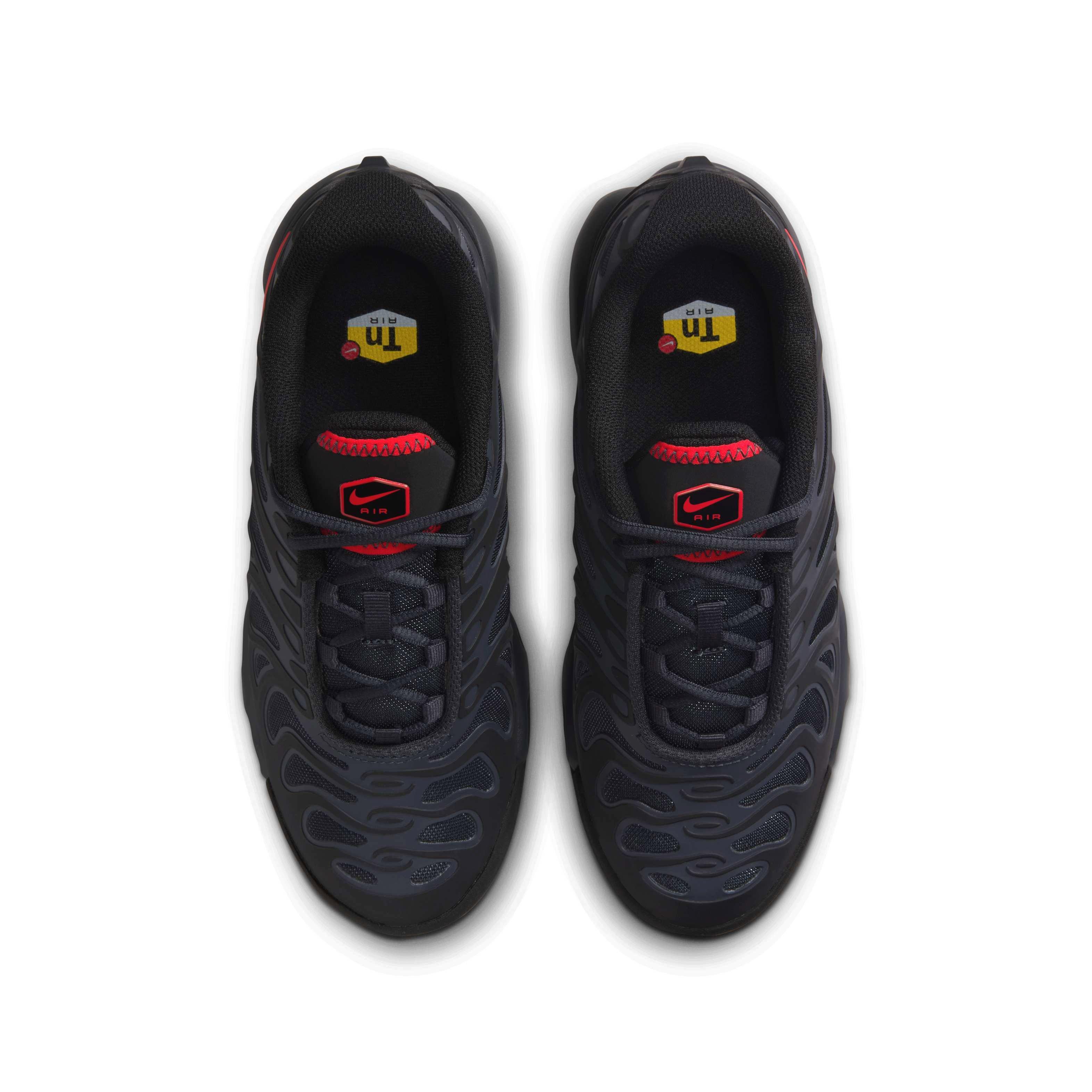 Nike Air Max Plus Drift Grade School Boys' "Black/Dark Smoke Grey/University Red" Shoe