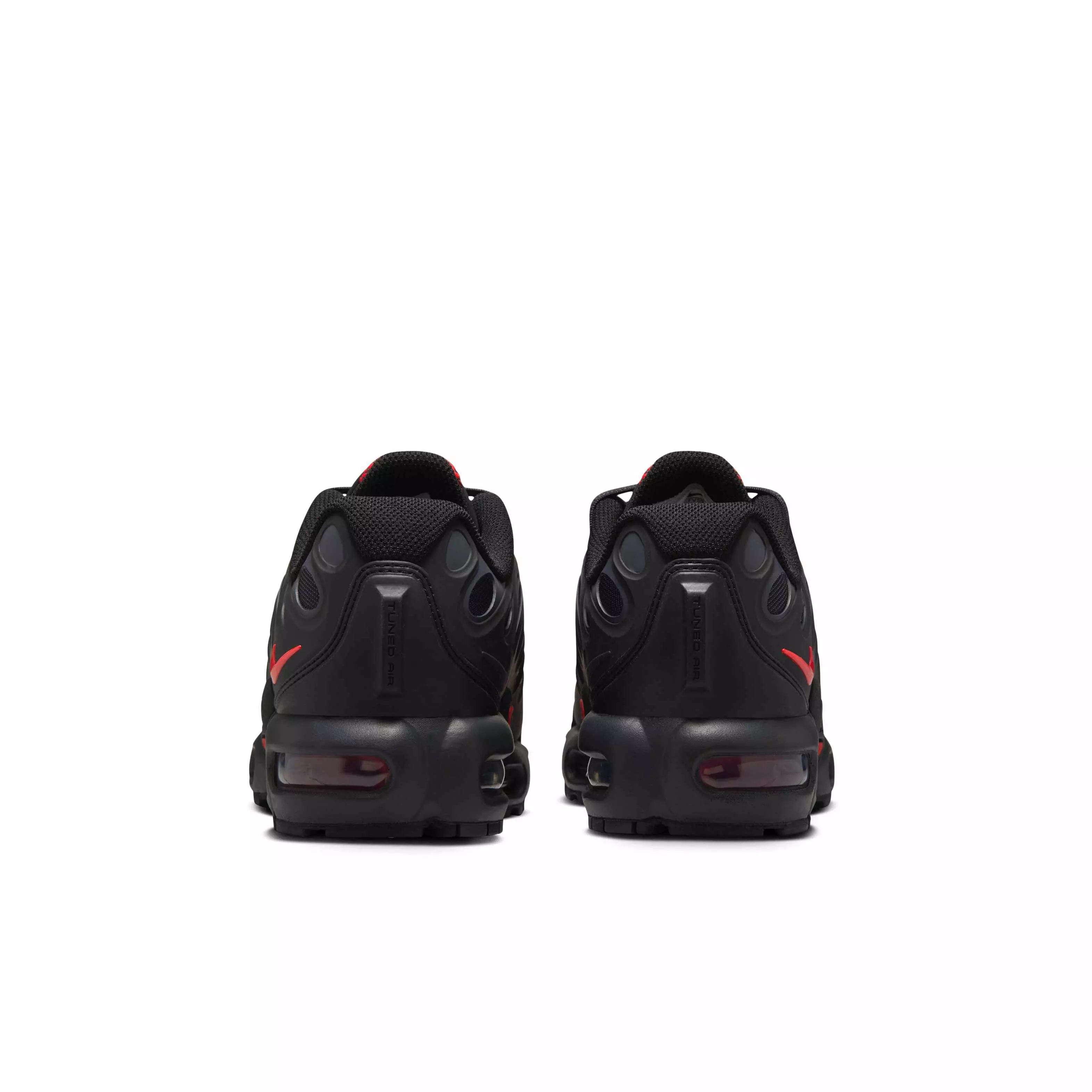 Nike Air Max Plus Drift "Black/Dark Smoke Grey/University Red" Grade School Boys' Shoe - BLACK/DK GREY/RED