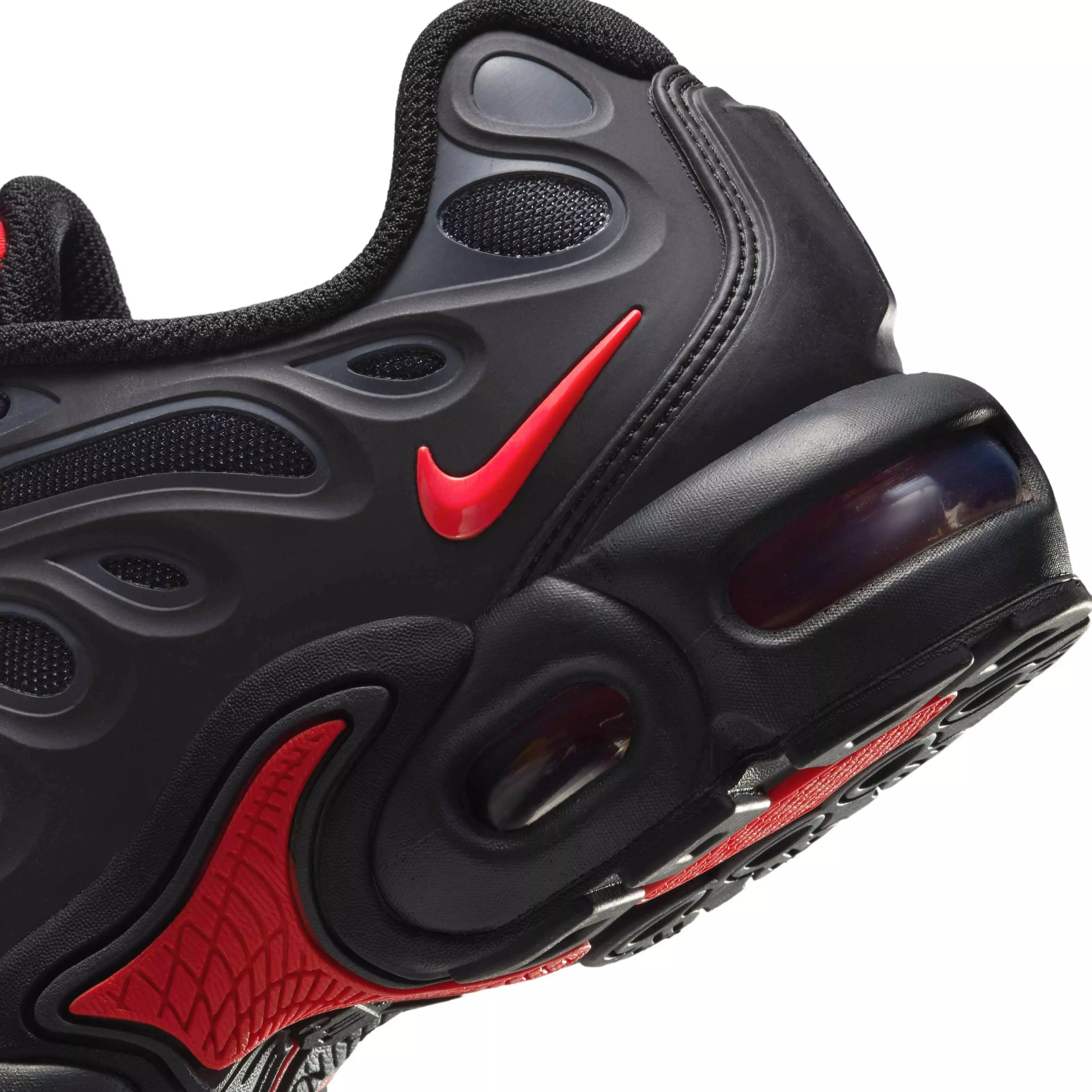 Nike Air Max Plus Drift "Black/Dark Smoke Grey/University Red" Grade School Boys' Shoe - BLACK/DK GREY/RED