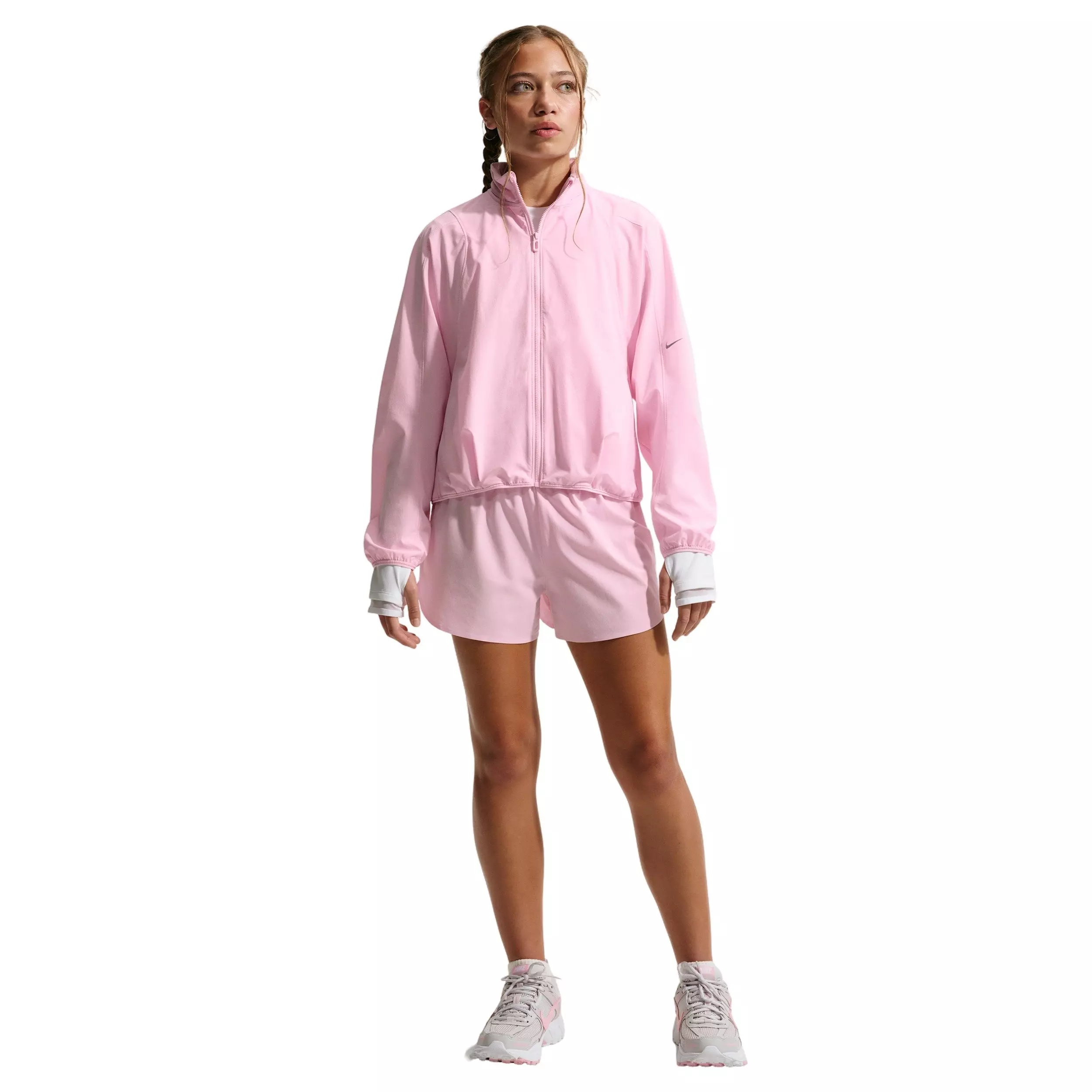 Nike Big Girls' MAVN Water-Repellent UV Woven Jacket -Pink - PINK