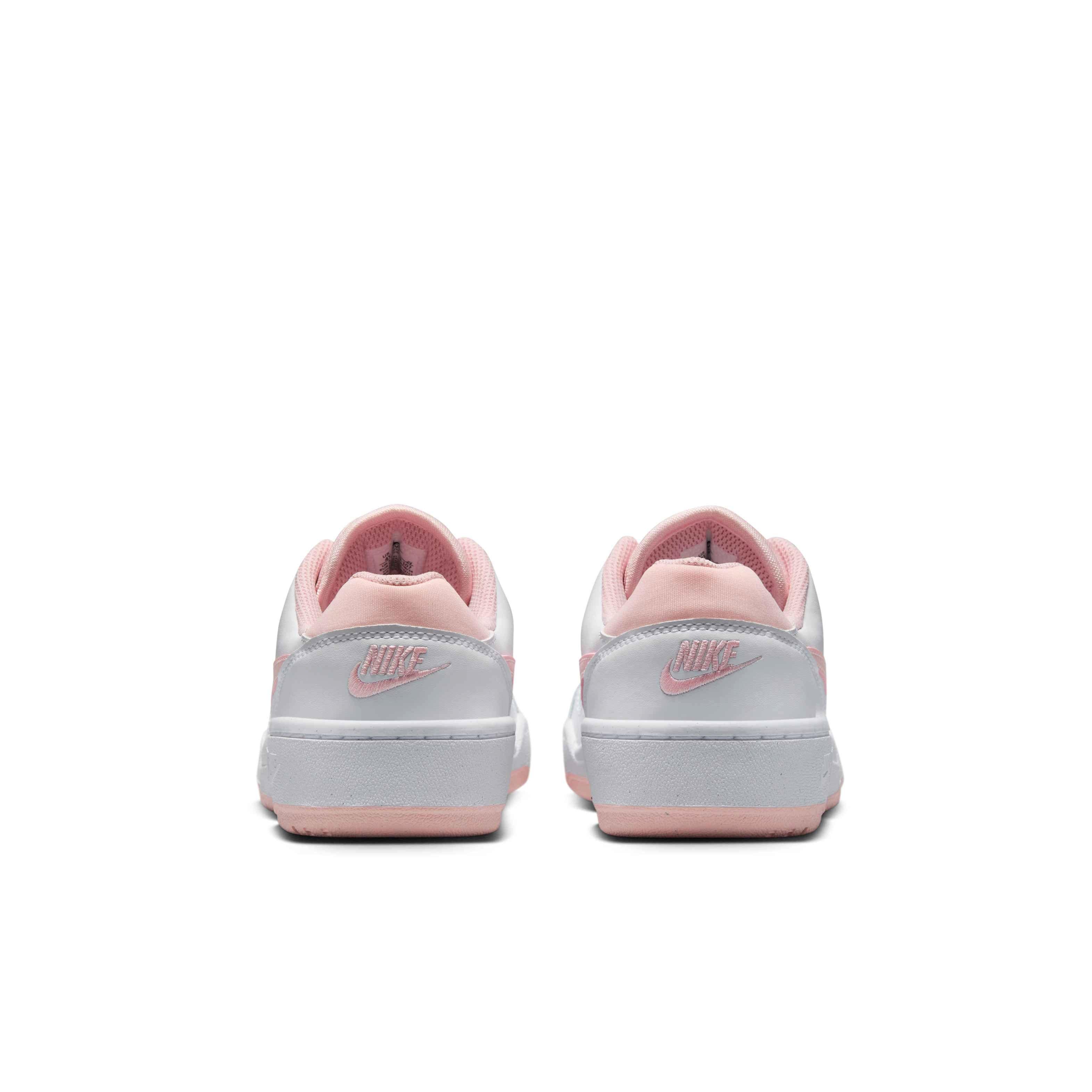 Nike Full Force Low Grade School Girls' "White/Bright Mango/Black/Echo Pink" Shoe
