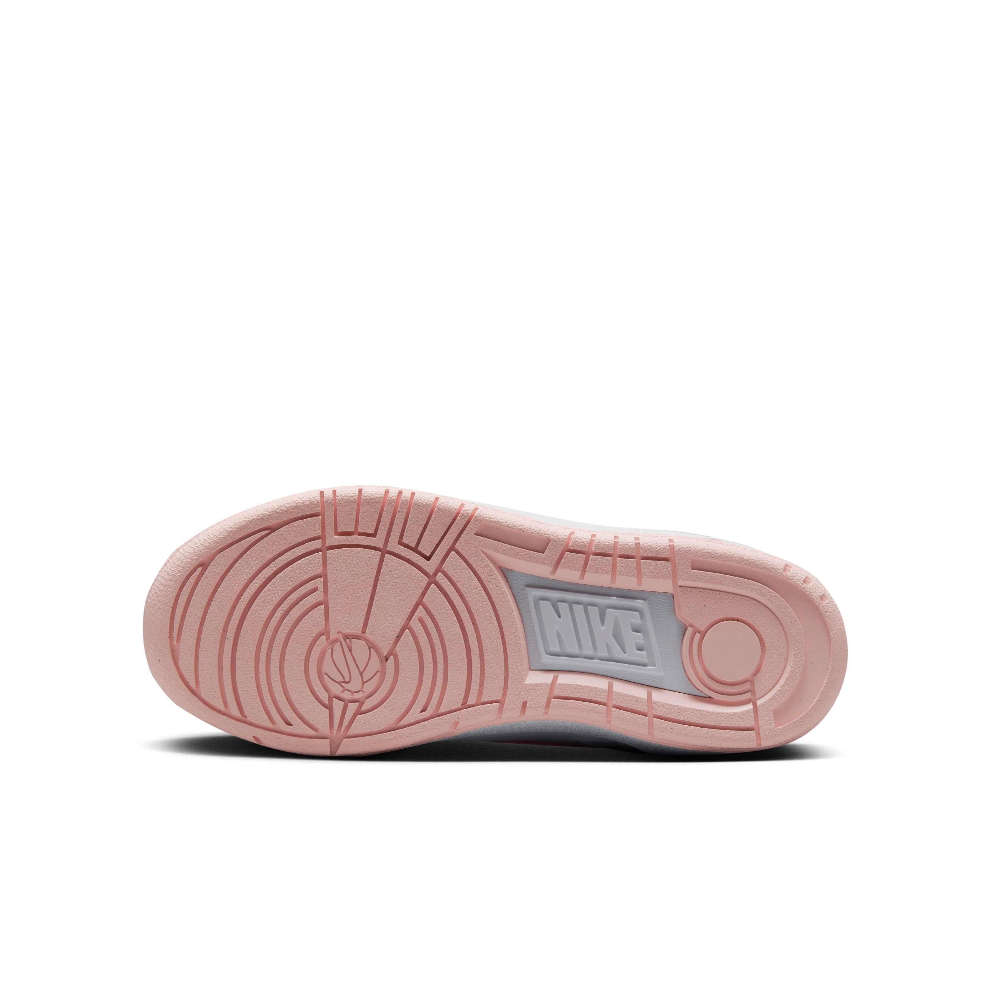 Nike Full Force Low Grade School Girls' "White/Bright Mango/Black/Echo Pink" Shoe