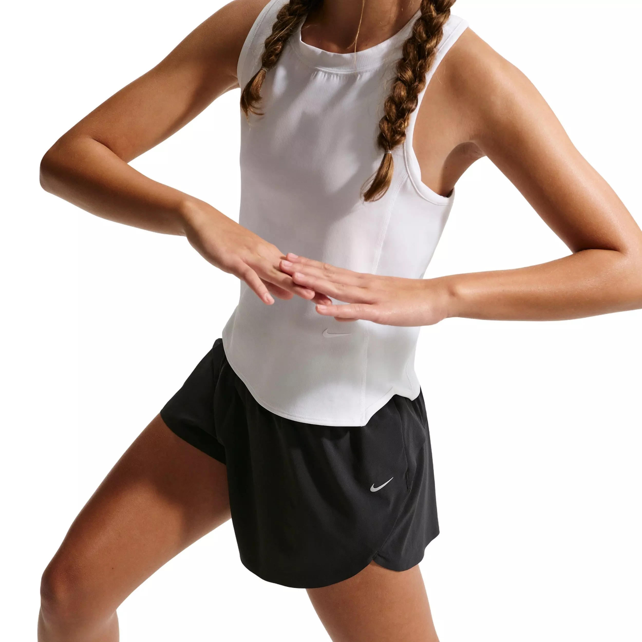 Nike Big Girls' MAVN Dri-FIT 3" Mid-Rise Repel Running Shorts - Black - BLACK