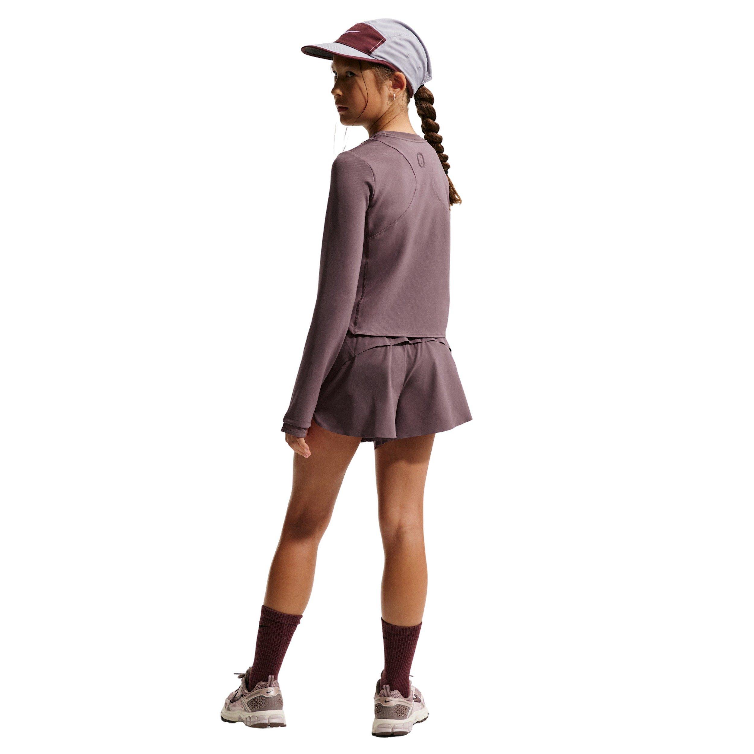 Nike Big Girls' MAVN Dri-FIT 3" Mid-Rise Repel Running Shorts - Tattoo Purple - TATTOO PURPLE Thumbnail View 5