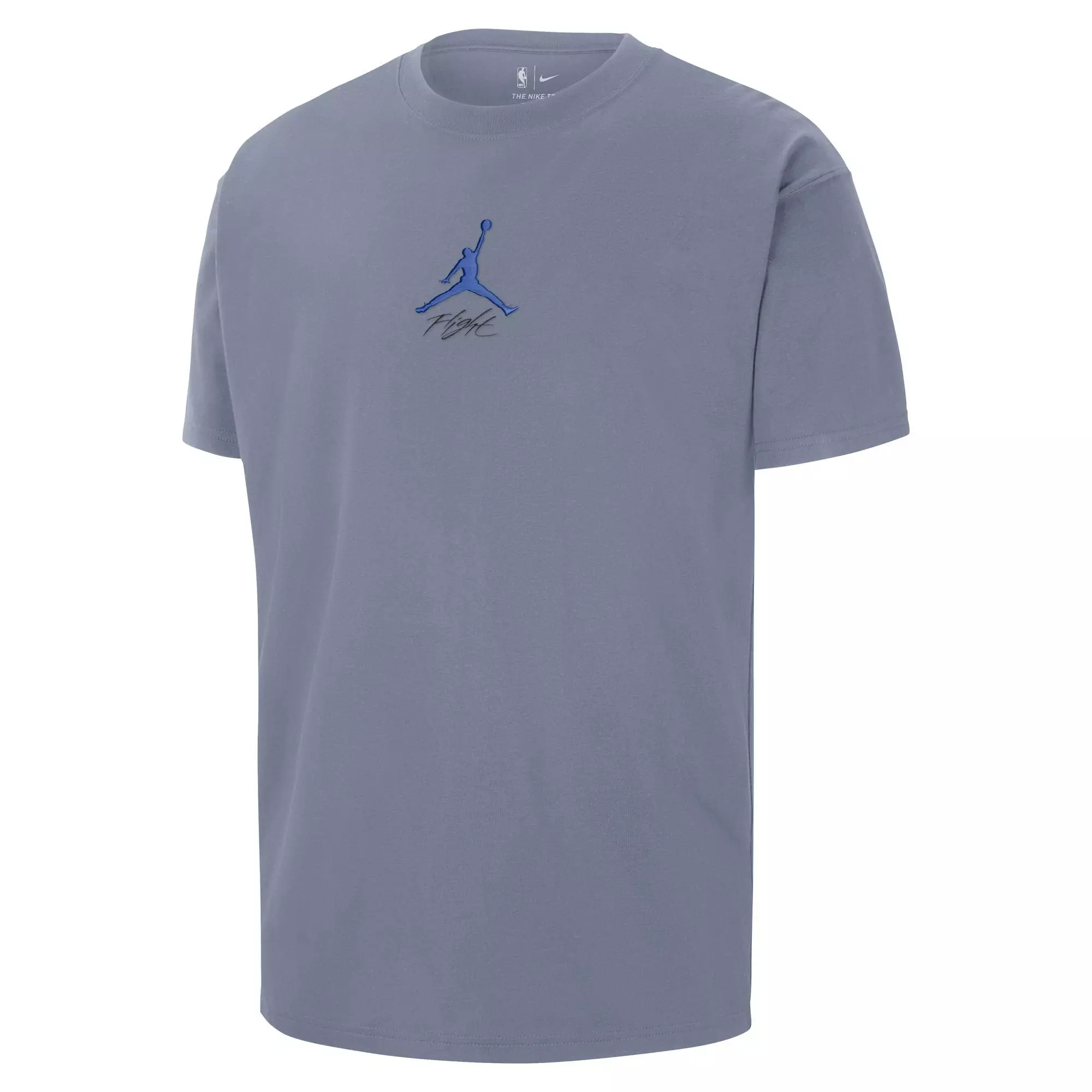 Jordan Men's NBA Dallas Mavericks Courtside Statement Short Sleeve T-Shirt -Ashen Slate - ASHEN SLATE
