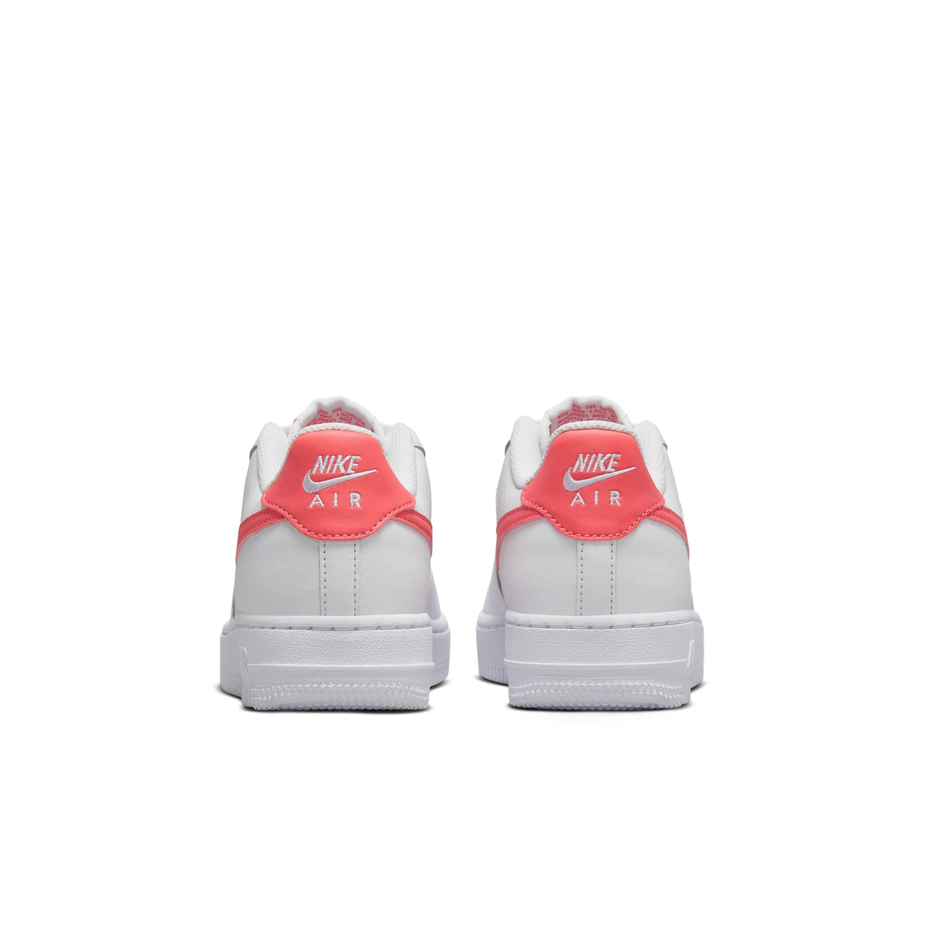 Nike Air Force 1 Grade School Girls' "White/Magic Ember" Shoe