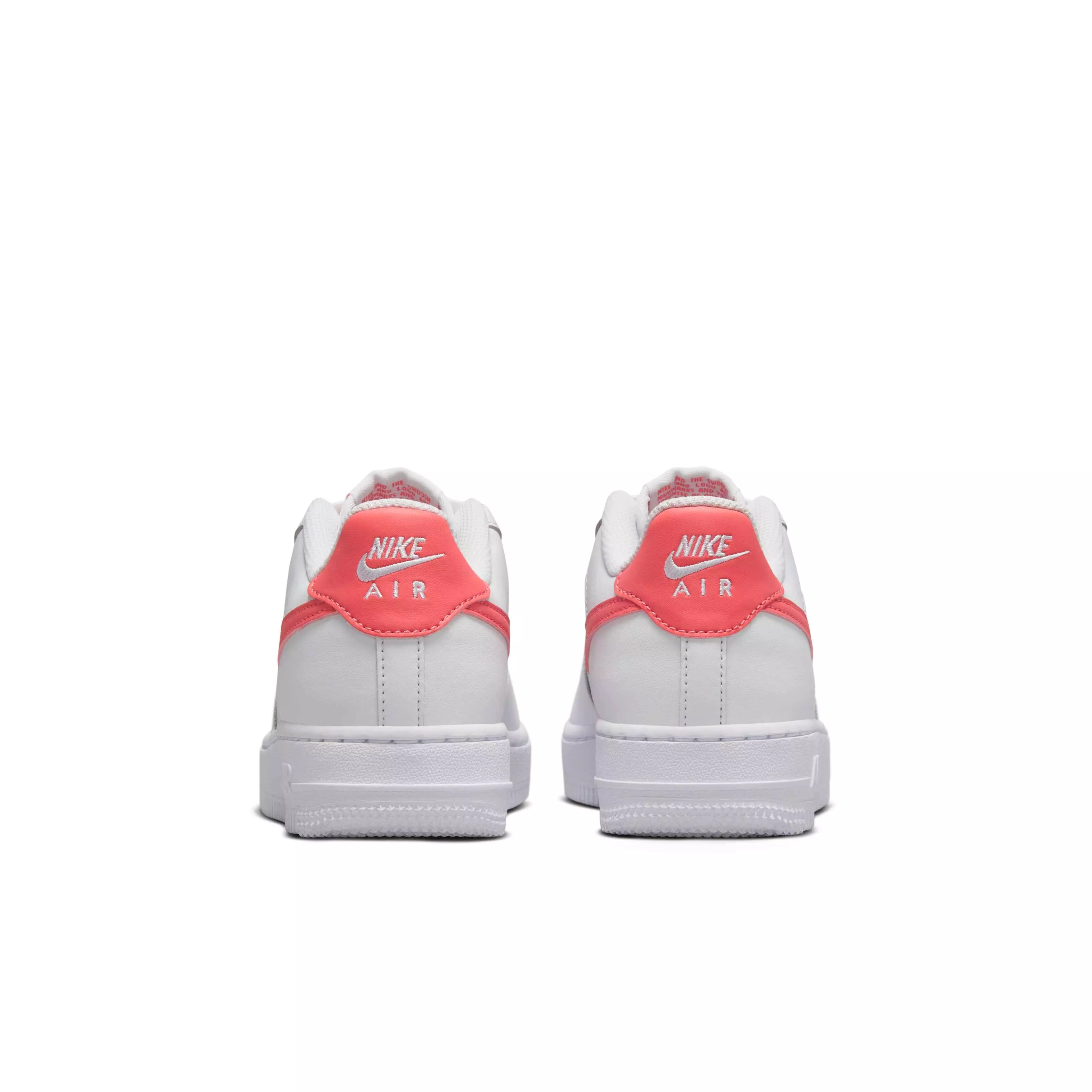Nike Air Force 1 "White/Magic Ember" Grade School Girls' Shoe - WHITE/EMBER