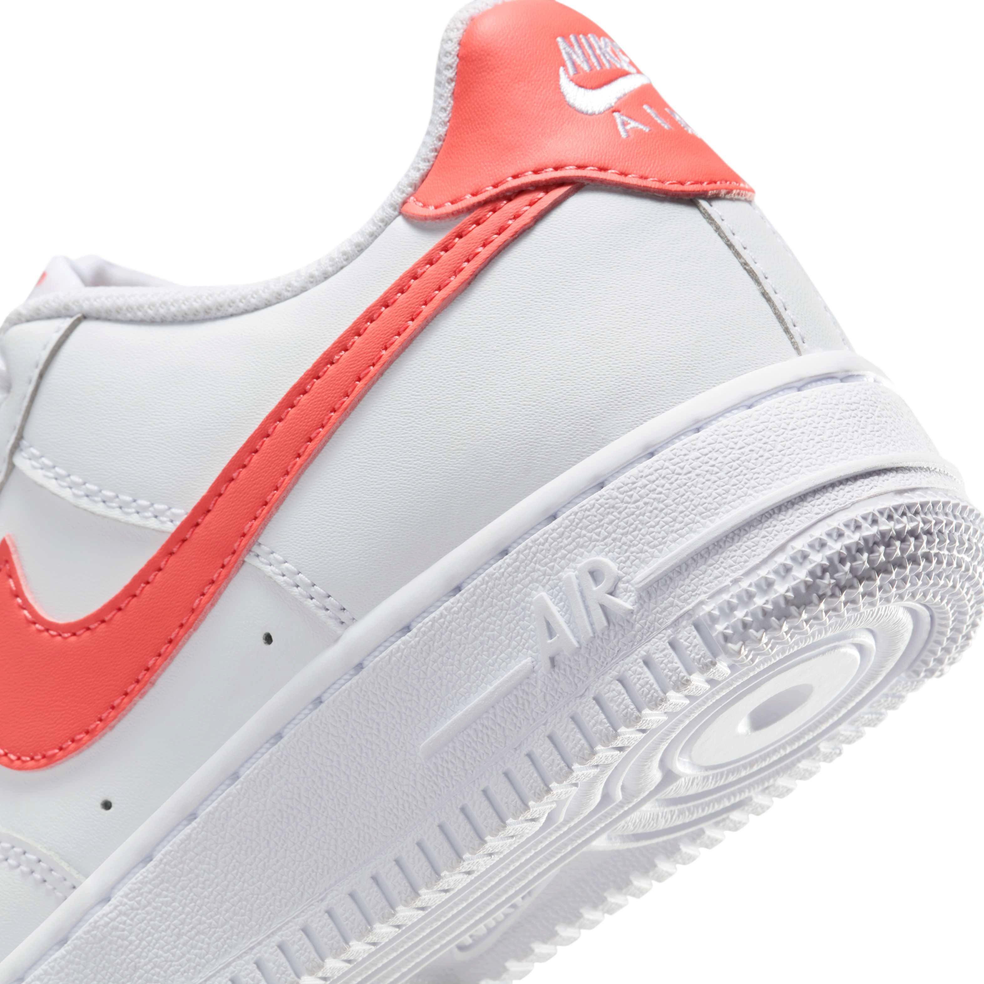 Nike Air Force 1 Grade School Girls' "White/Magic Ember" Shoe