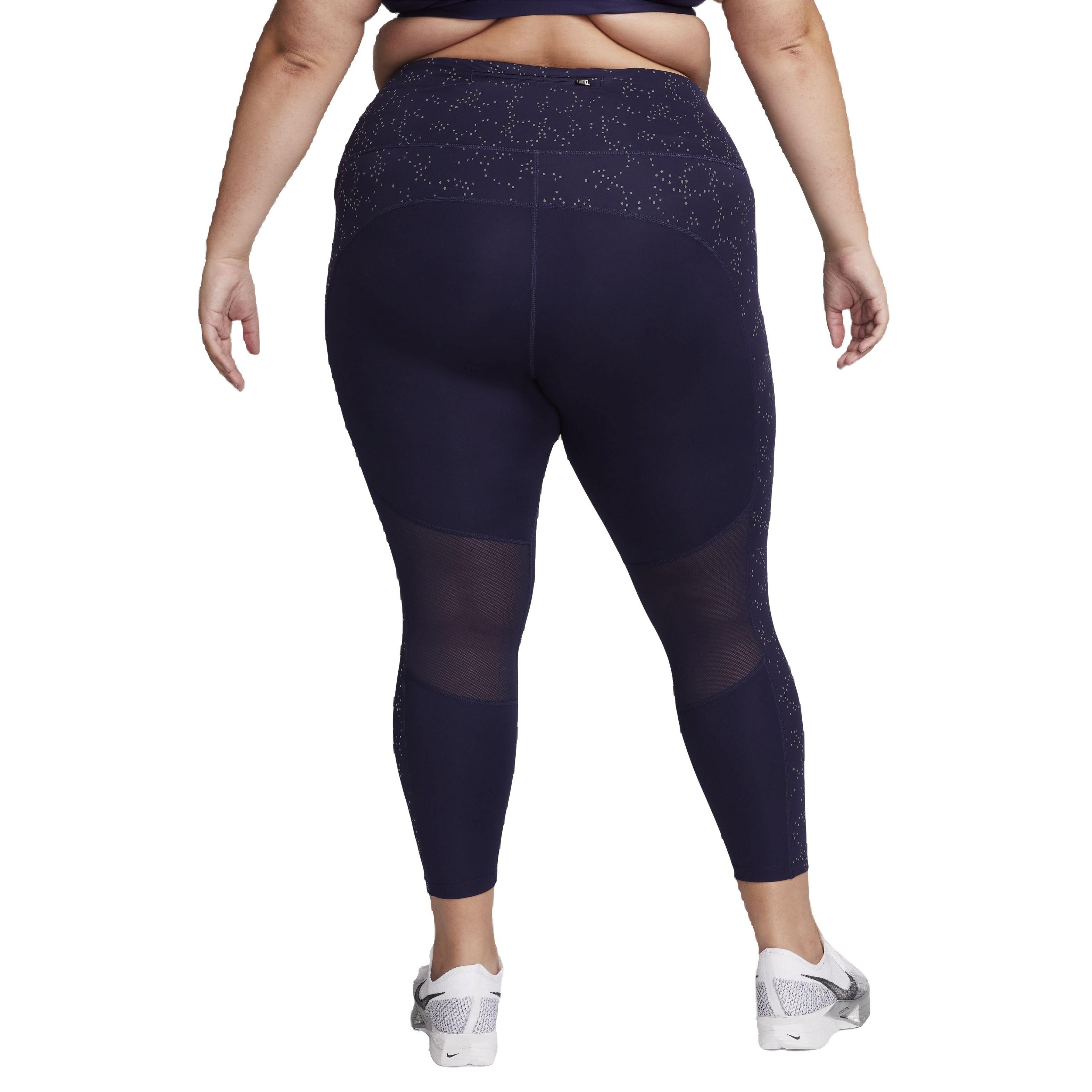 Nike Fast Women's Mid-Rise 7/8 Printed Leggings with Pockets. Nike BE