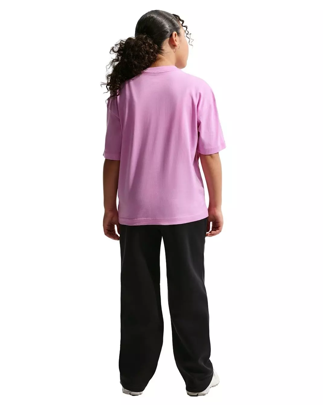 Nike Big Kids' Sportswear Loose Open-Hem Pants - Black - BLACK